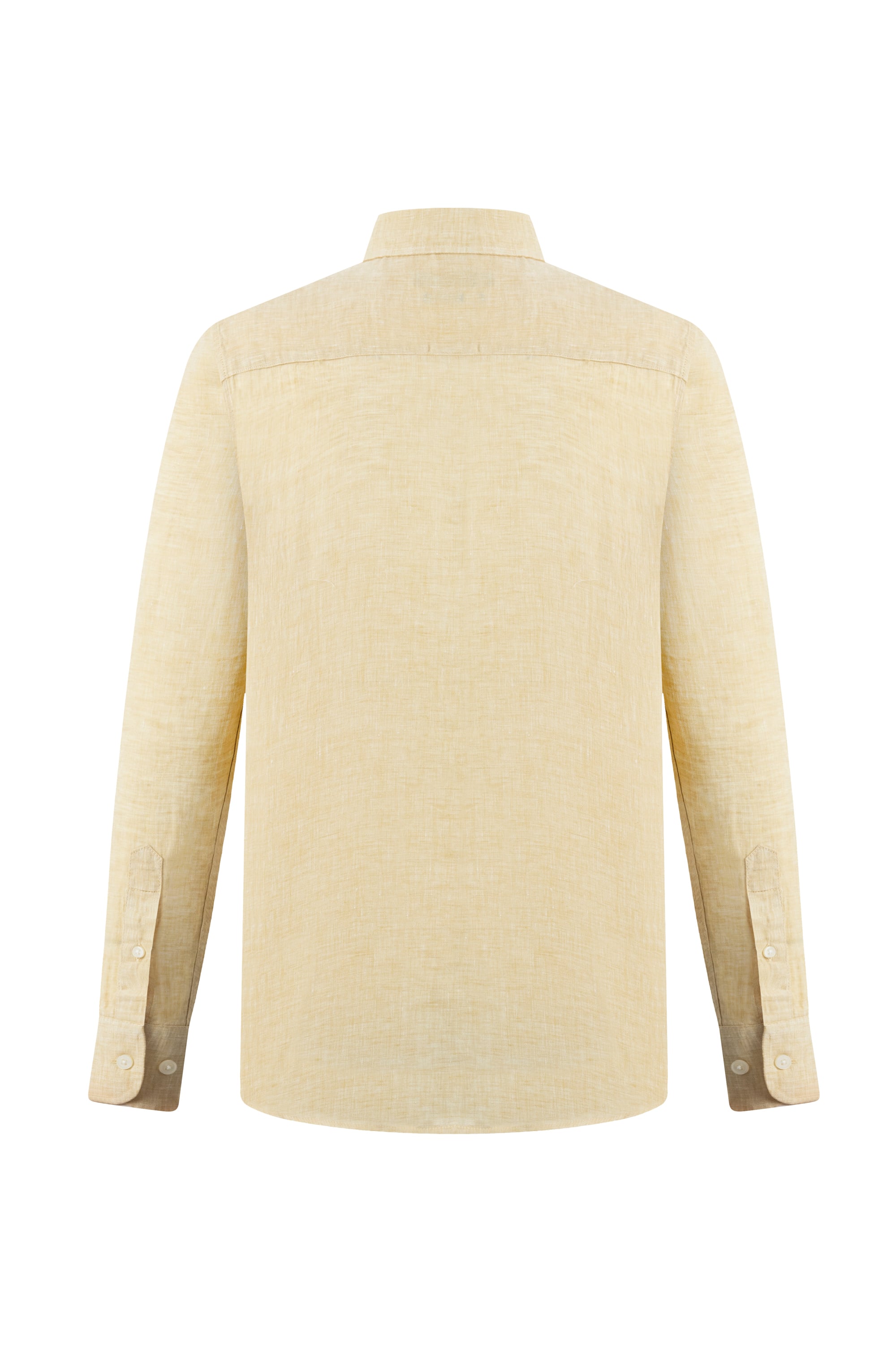 REGULAR FIT CEPLİ KETEN GÖMLEK