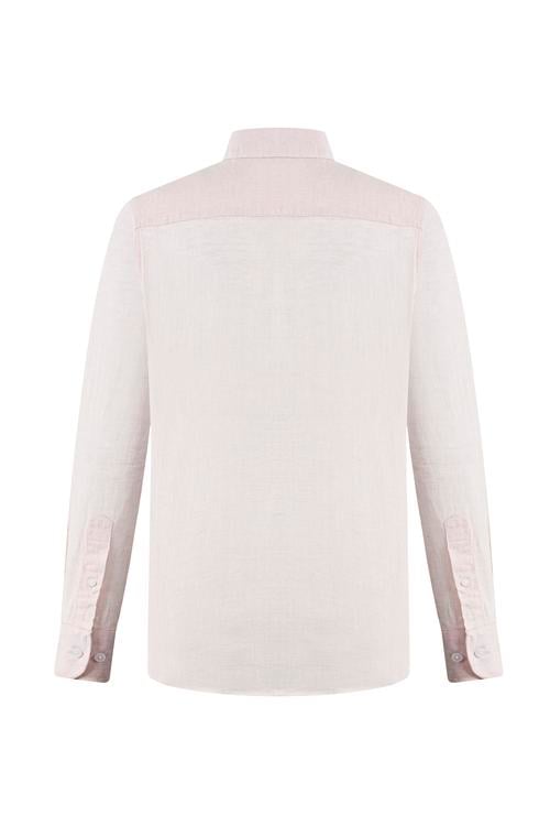  REGULAR FIT CEPLİ KETEN GÖMLEK