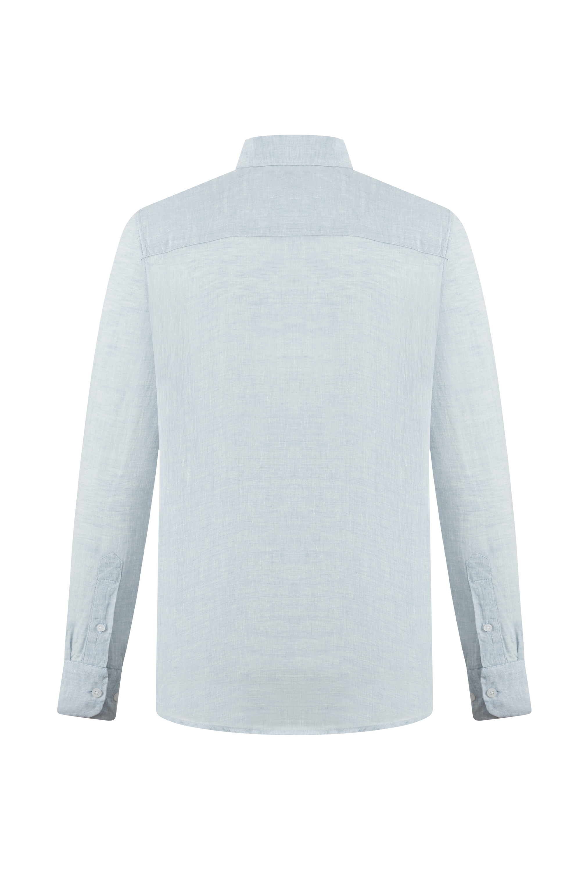 REGULAR FIT CEPLİ KETEN GÖMLEK