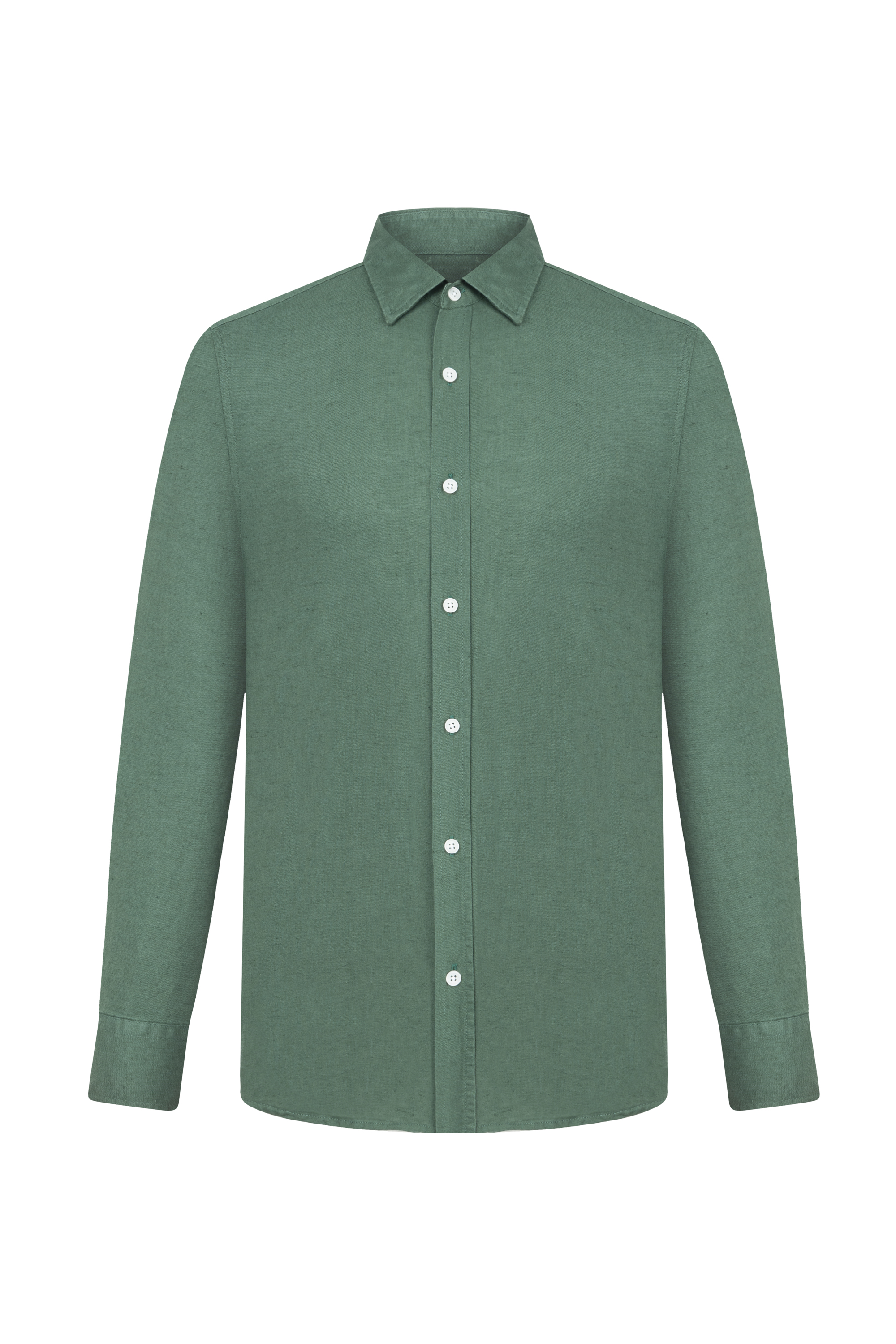 KETEN KARIŞIMLI REGULAR FIT GÖMLEK