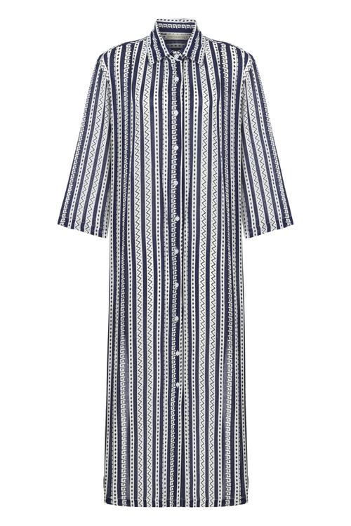  ETNİK BASKILI UZUN GÖMLEK ELBİSE