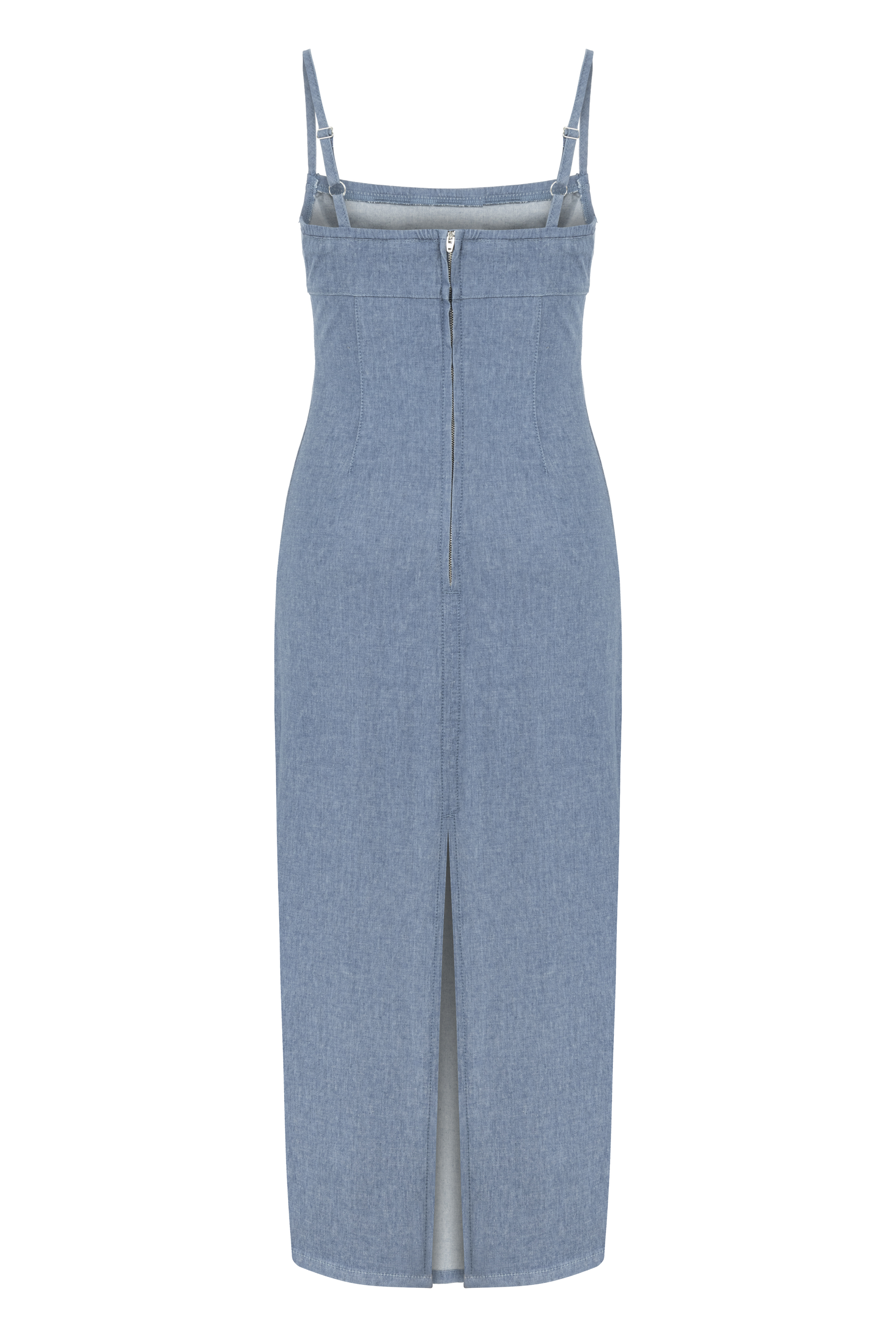 ASKILI DAR MİDİ ELBİSE