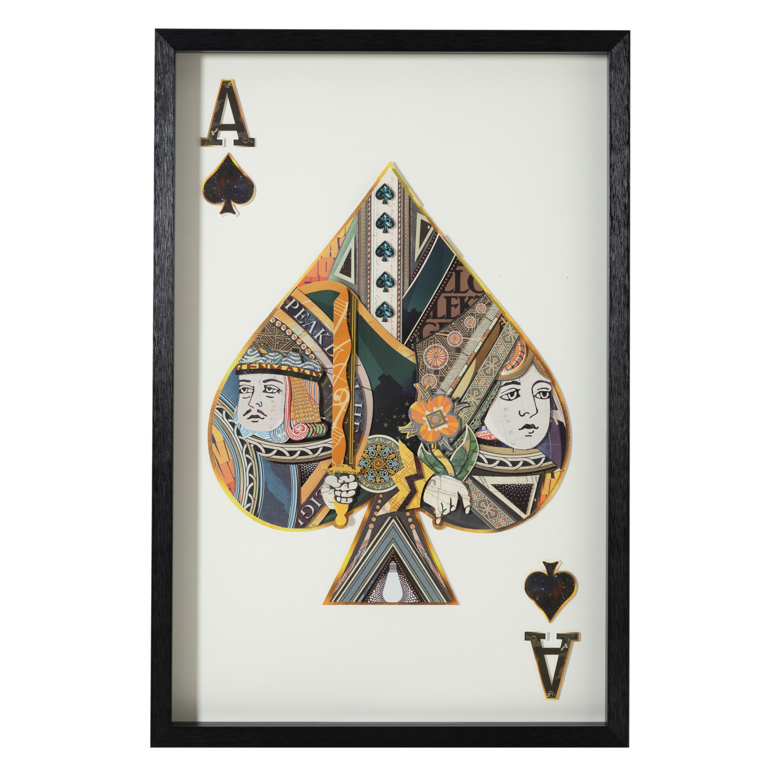 BLACK MAÇA AS ÇERÇEVELİ PANO 60X90 CM