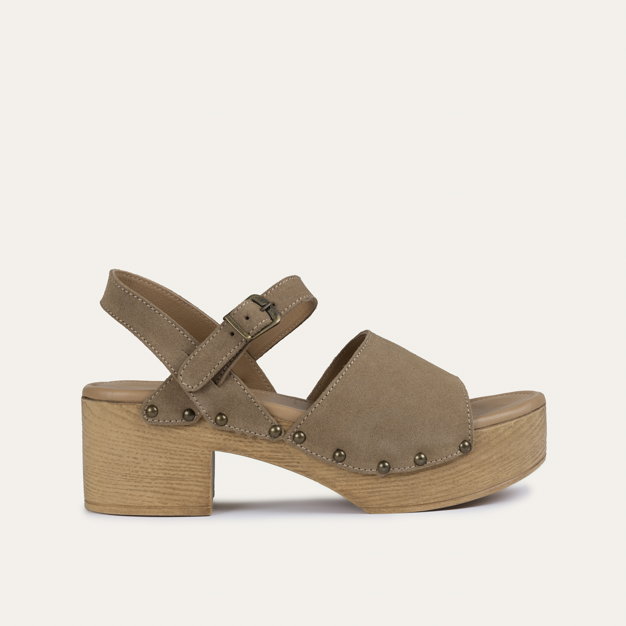 SÜET TOPUKLU SANDALET