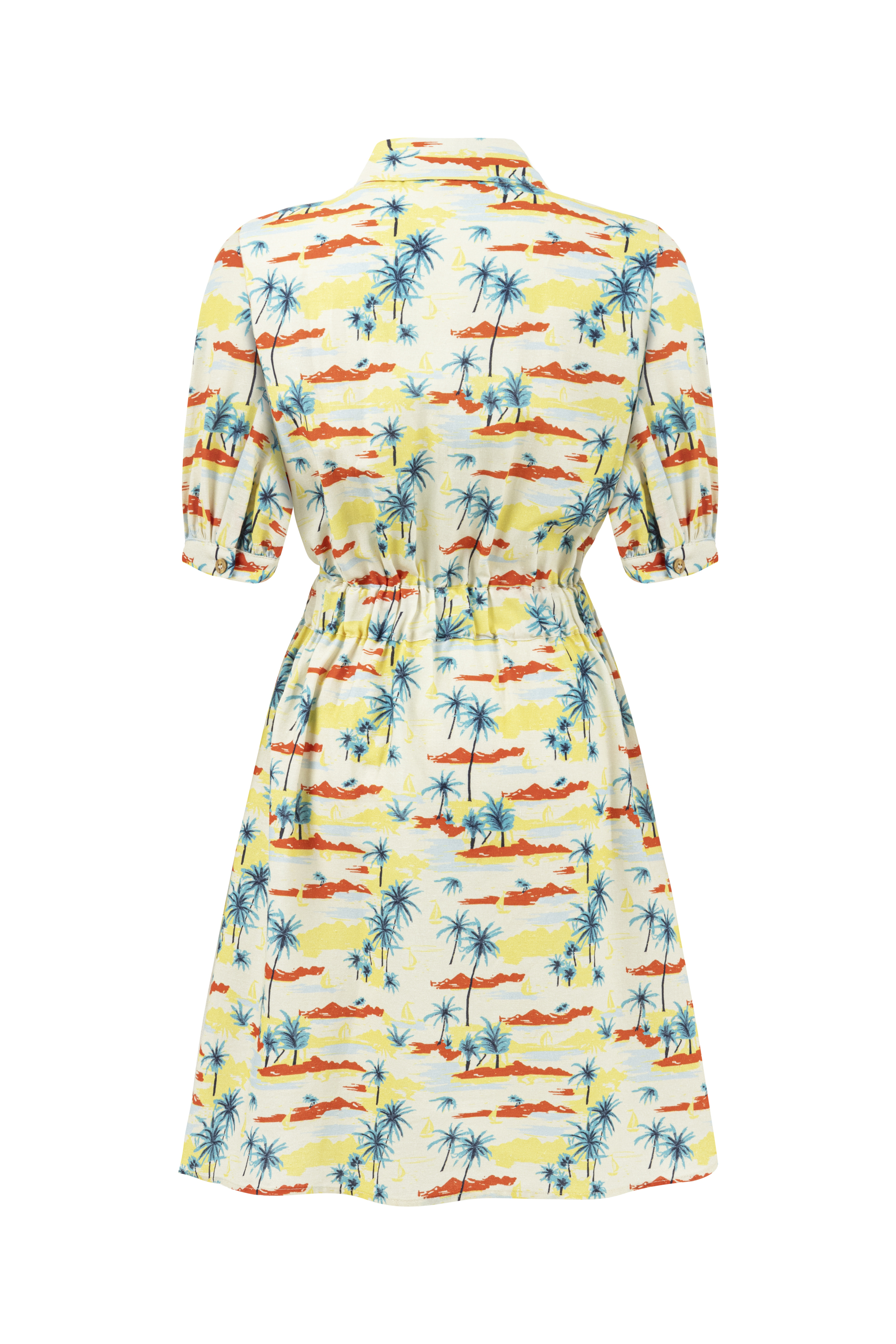 BASKILI CEPLİ MİNİ GÖMLEK ELBİSE