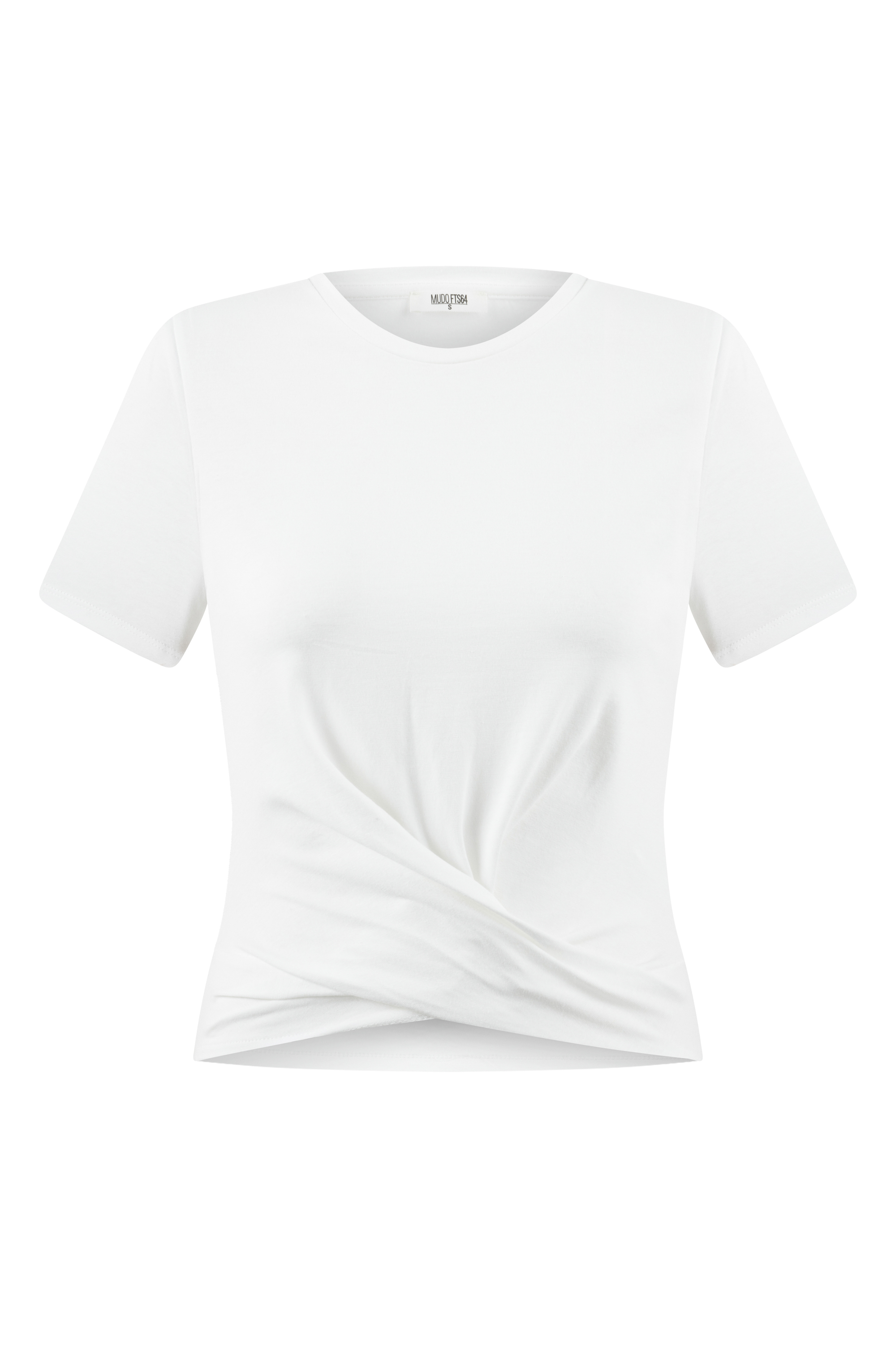 BİSİKLET YAKA KRUVAZE T-SHIRT