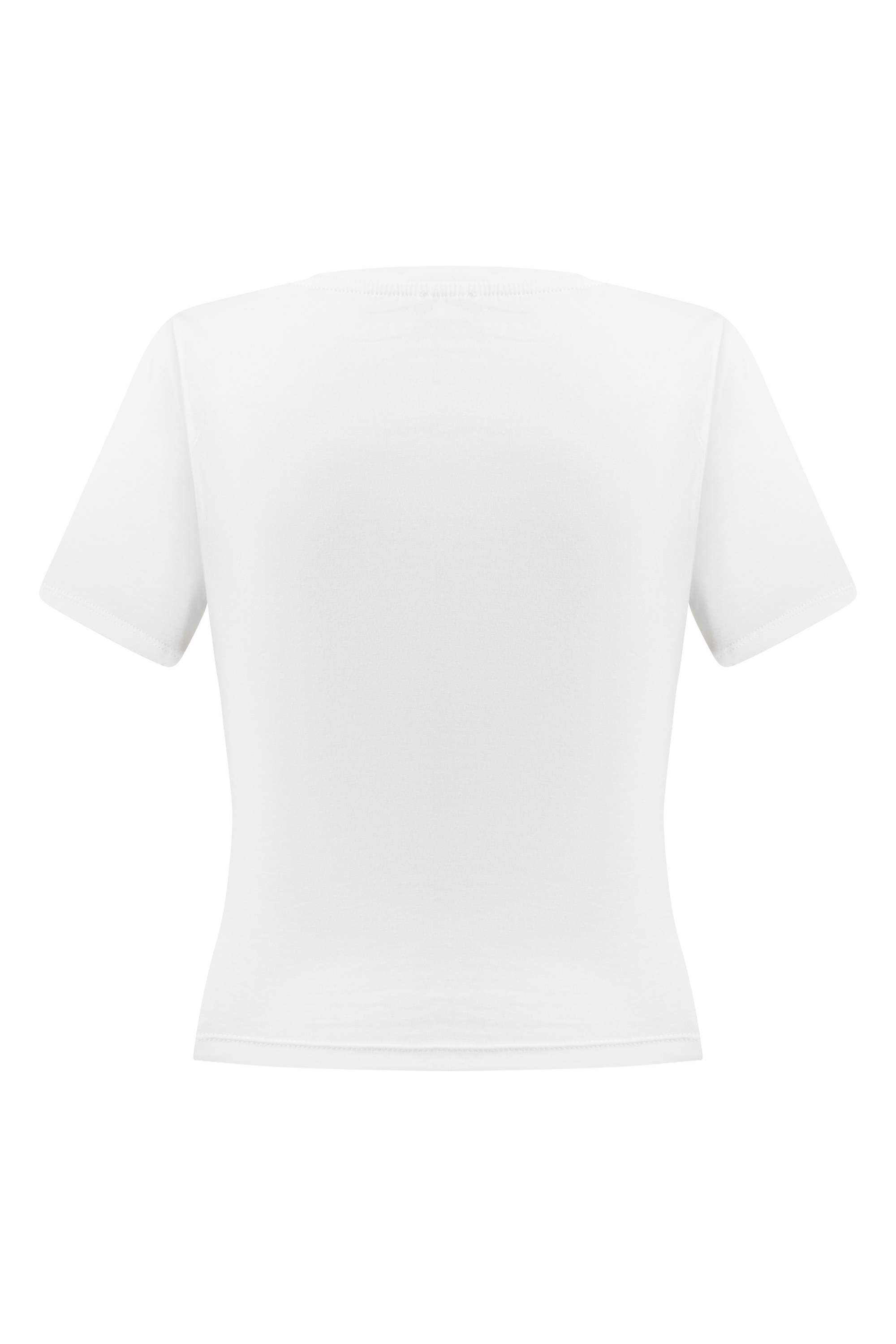 BİSİKLET YAKA KRUVAZE T-SHIRT