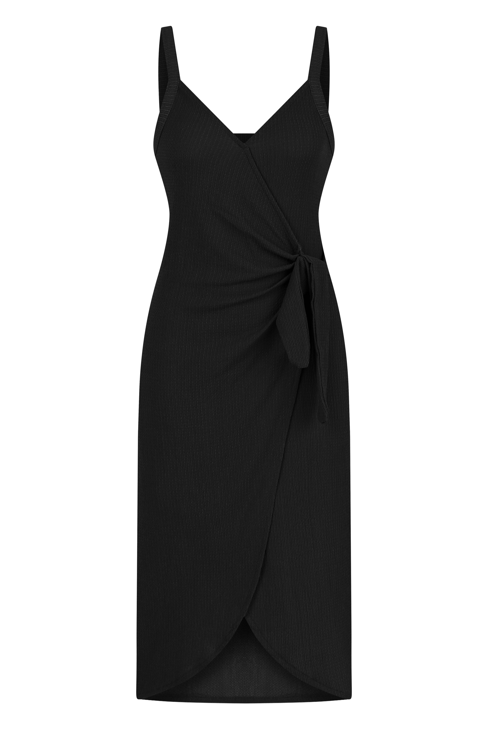 KRUVAZE ASKILI MİDİ ELBİSE