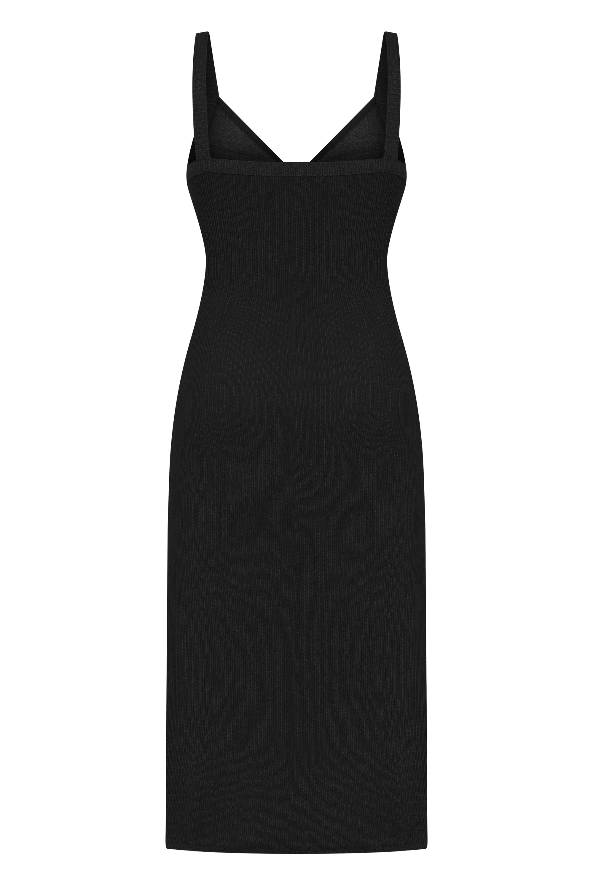 KRUVAZE ASKILI MİDİ ELBİSE