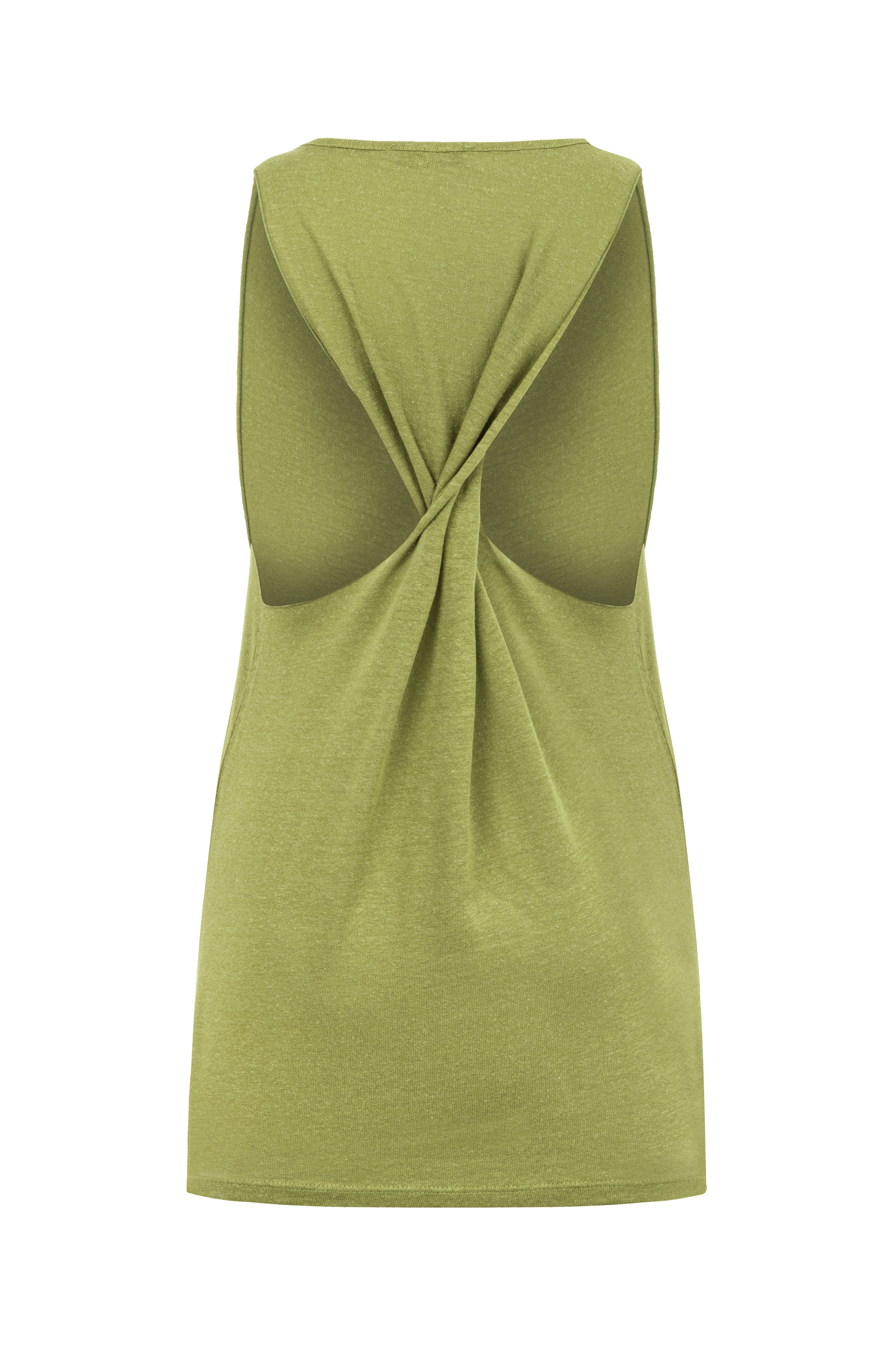 KETEN KARIŞIMLI DEGAJE YAKA BLUZ