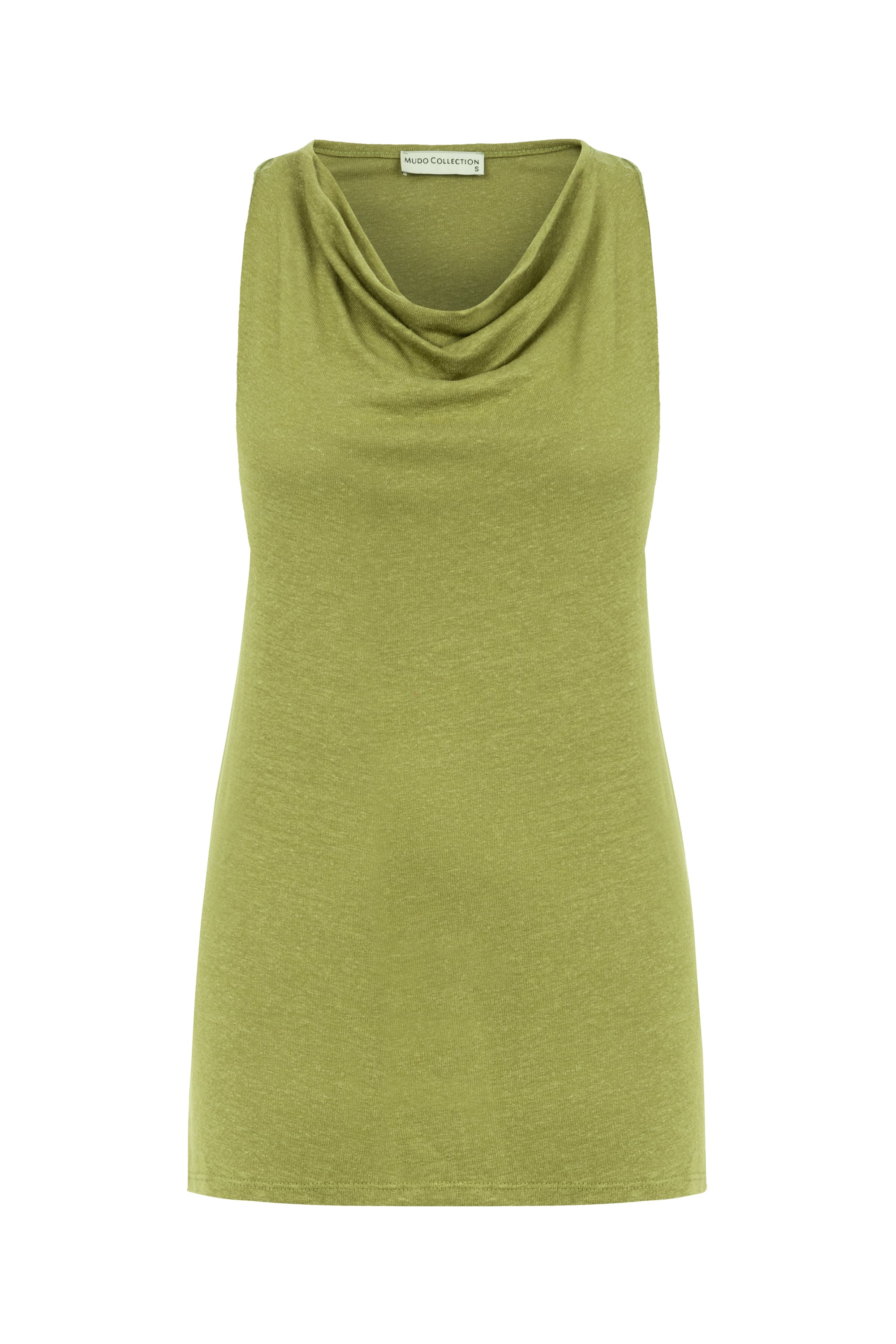 KETEN KARIŞIMLI DEGAJE YAKA BLUZ