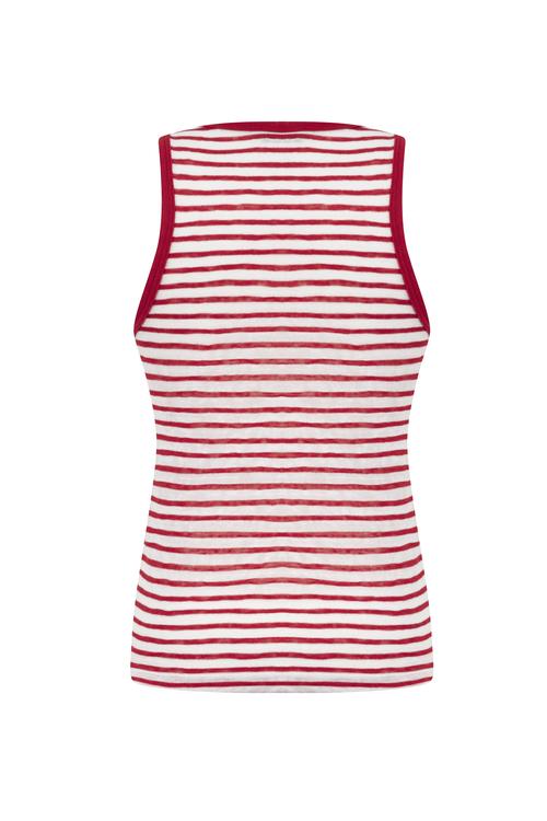  ÇİZGİLİ BİSİKLET YAKA ATLET