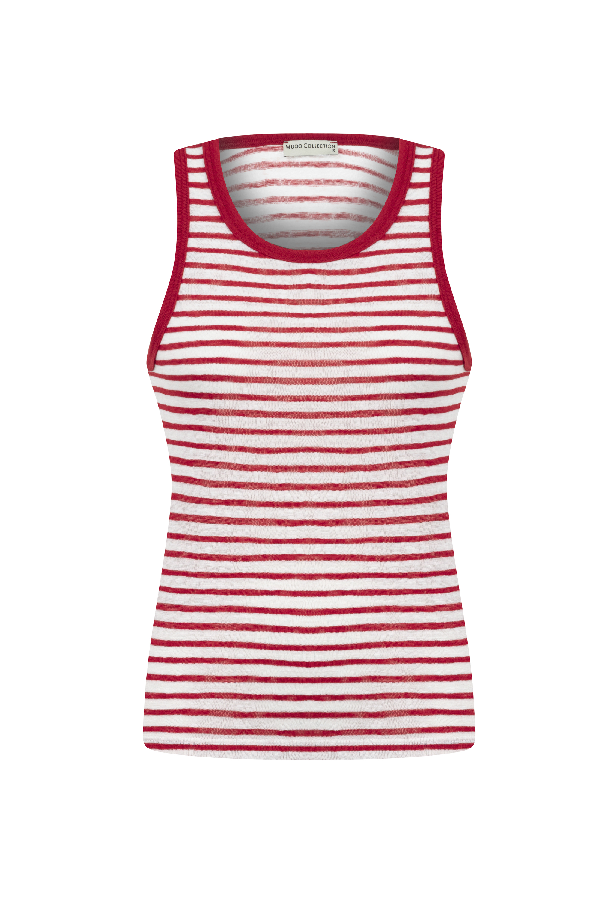 ÇİZGİLİ BİSİKLET YAKA ATLET