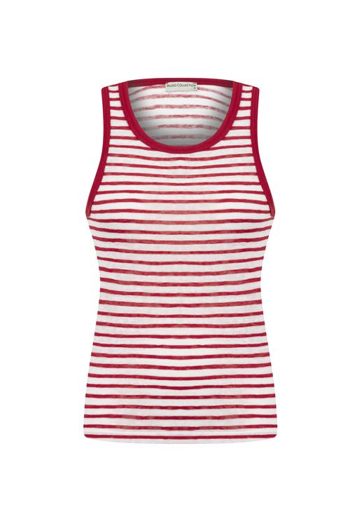  ÇİZGİLİ BİSİKLET YAKA ATLET