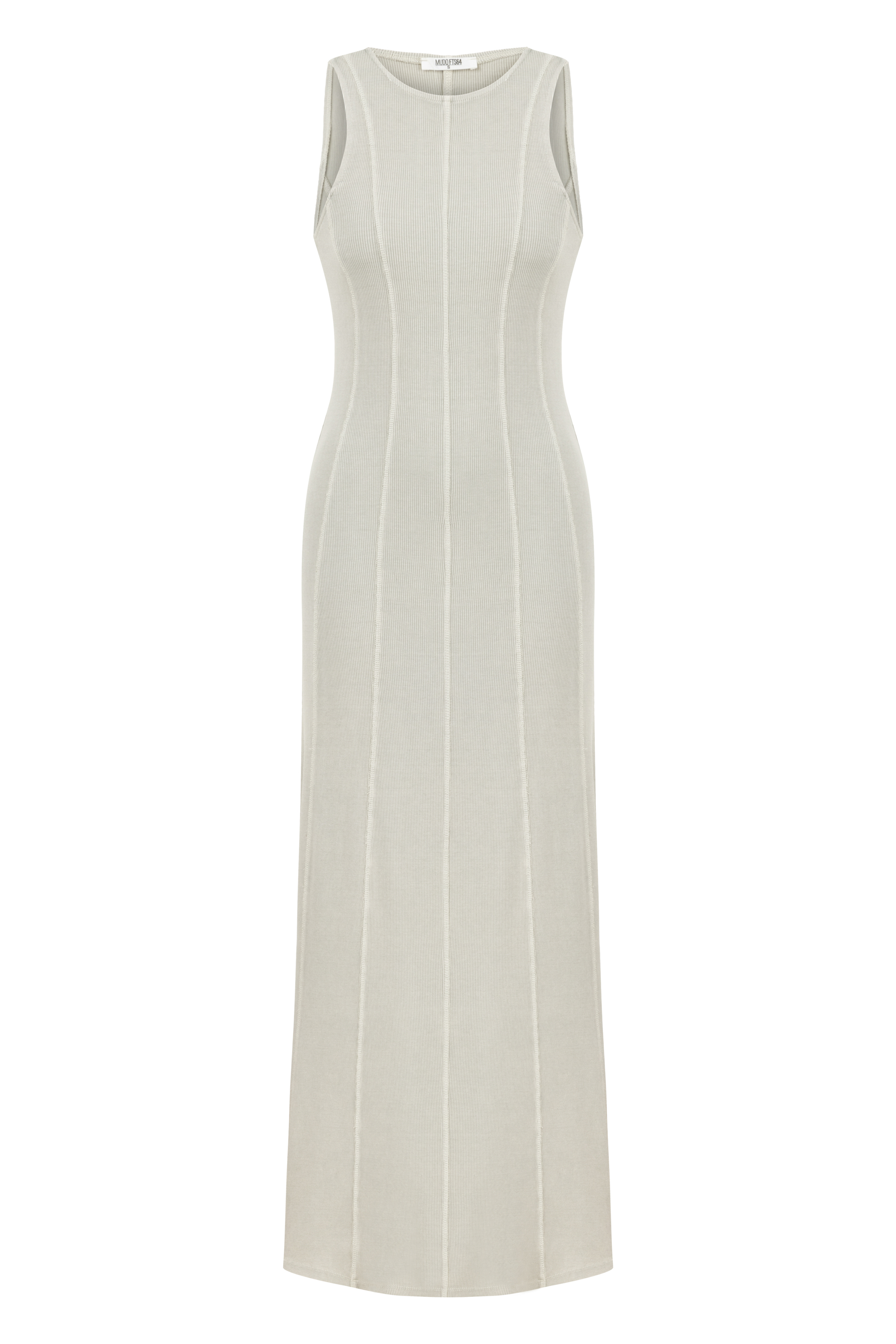 PAMUKLU HALTER YAKA UZUN ELBİSE