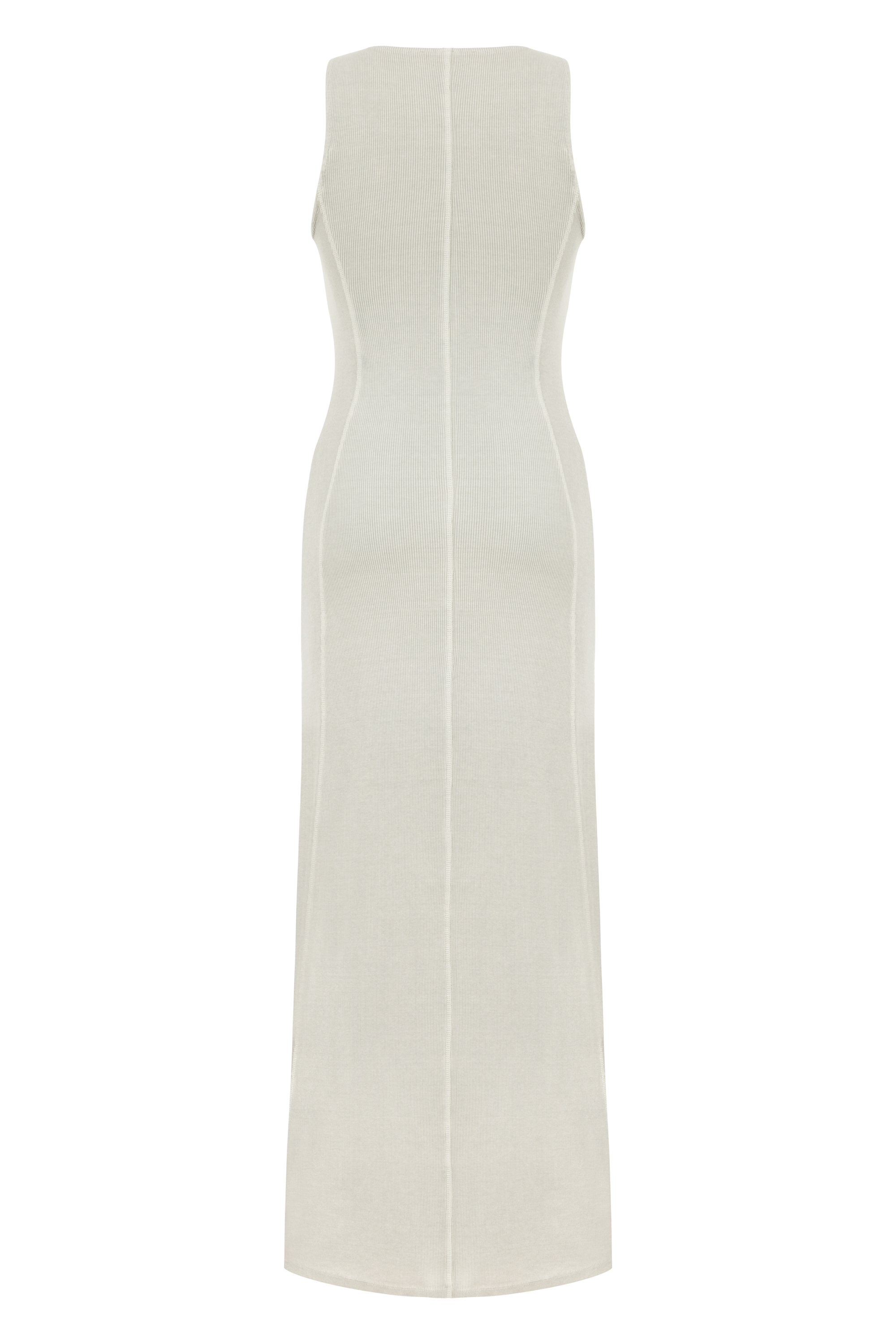 PAMUKLU HALTER YAKA UZUN ELBİSE