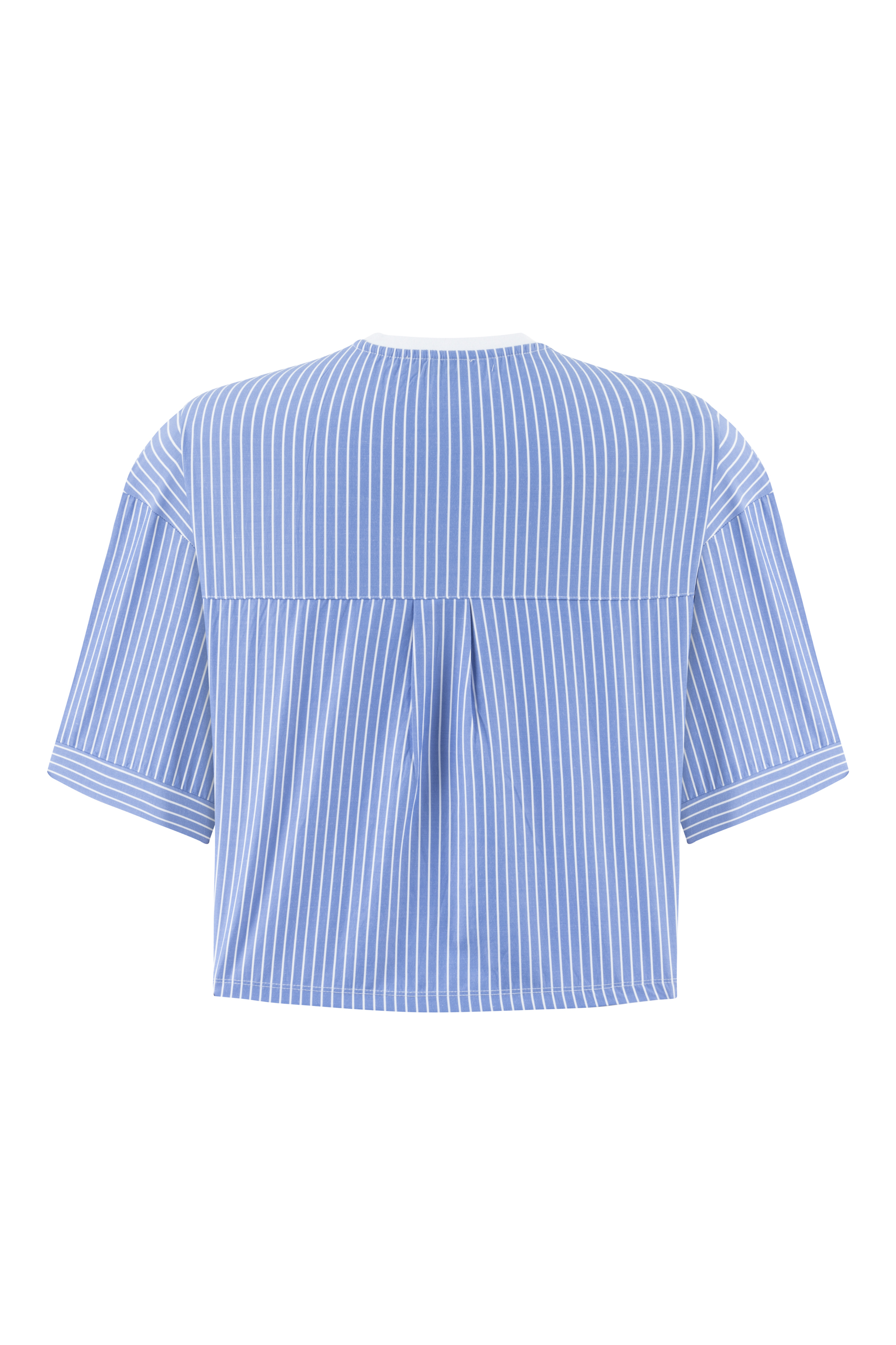 ÇİZGİLİ BİSİKLET YAKA PAMUK T-SHIRT