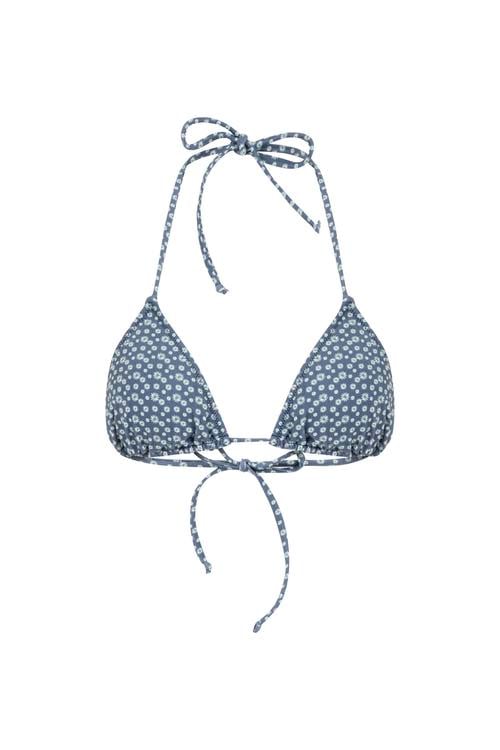  ÇİÇEK DESENLİ ÜÇGEN BİKİNİ ÜSTÜ