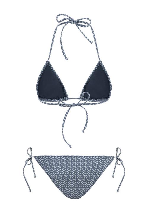  ÇİÇEK DESENLİ ÜÇGEN BİKİNİ ÜSTÜ