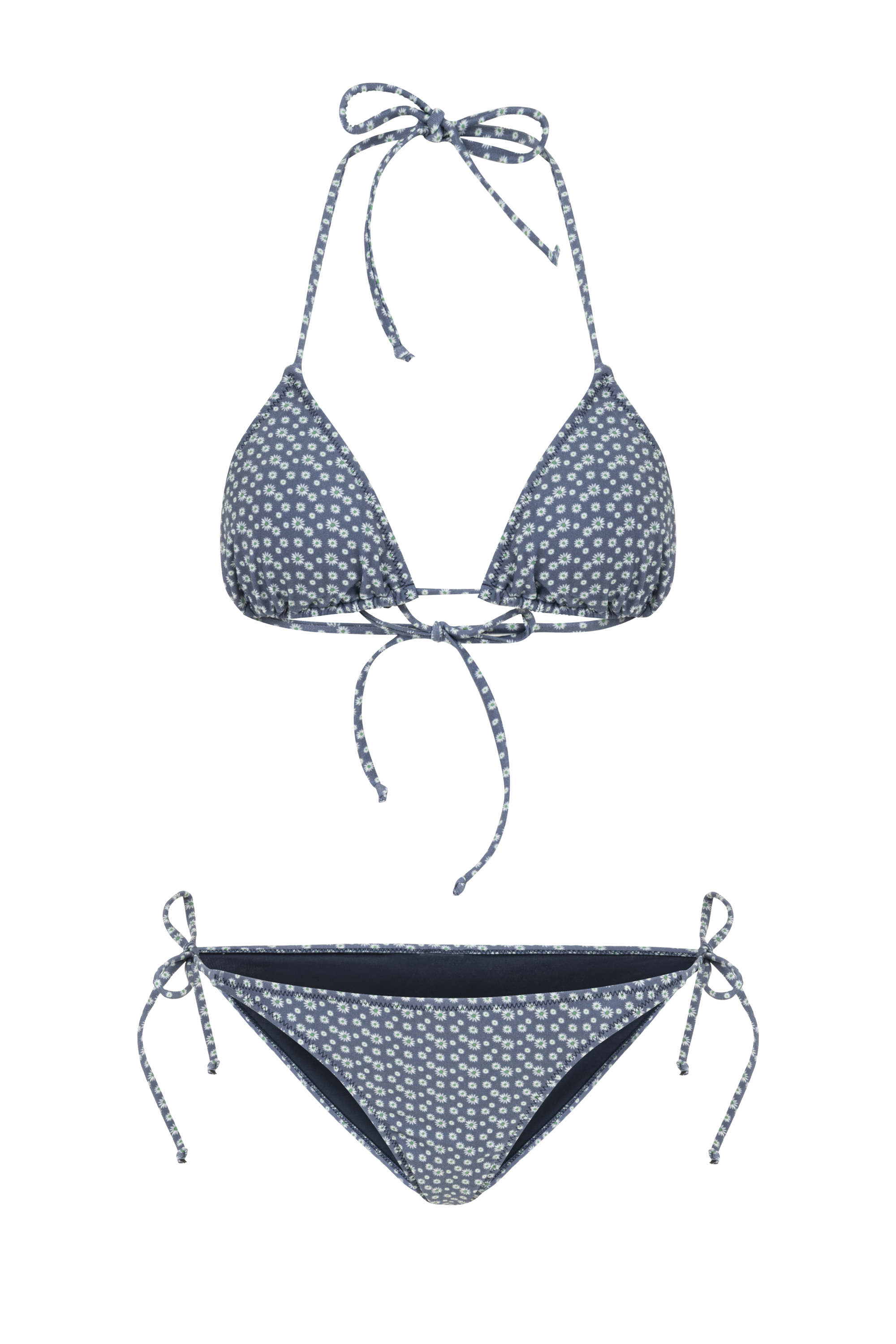 ÇİÇEK DESENLİ ÜÇGEN BİKİNİ ÜSTÜ