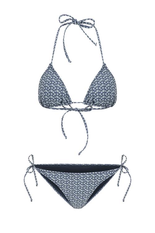  ÇİÇEK DESENLİ ÜÇGEN BİKİNİ ÜSTÜ