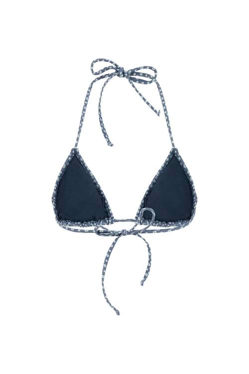  ÇİÇEK DESENLİ ÜÇGEN BİKİNİ ÜSTÜ