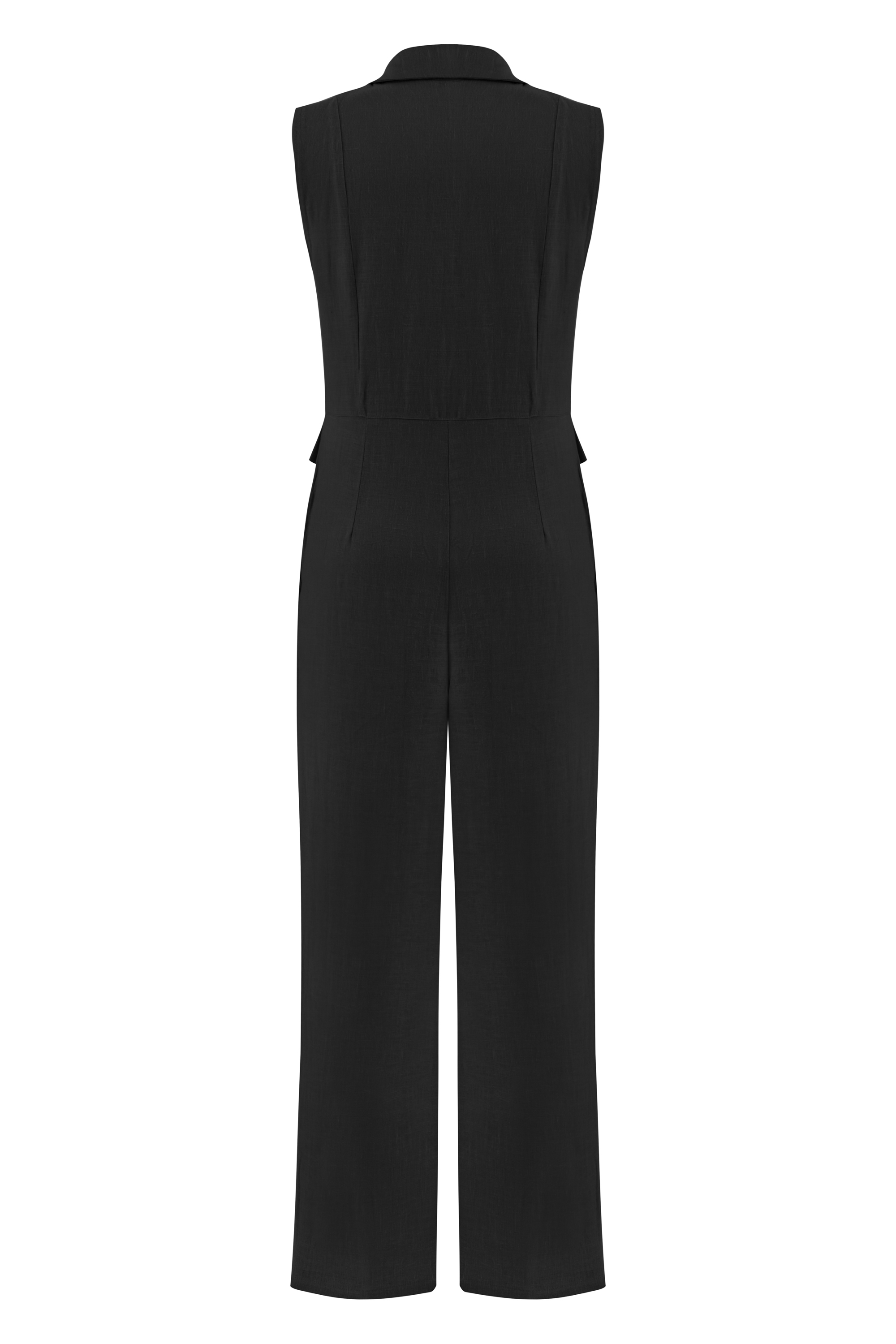 KETEN V YAKA CEPLİ UZUN TULUM