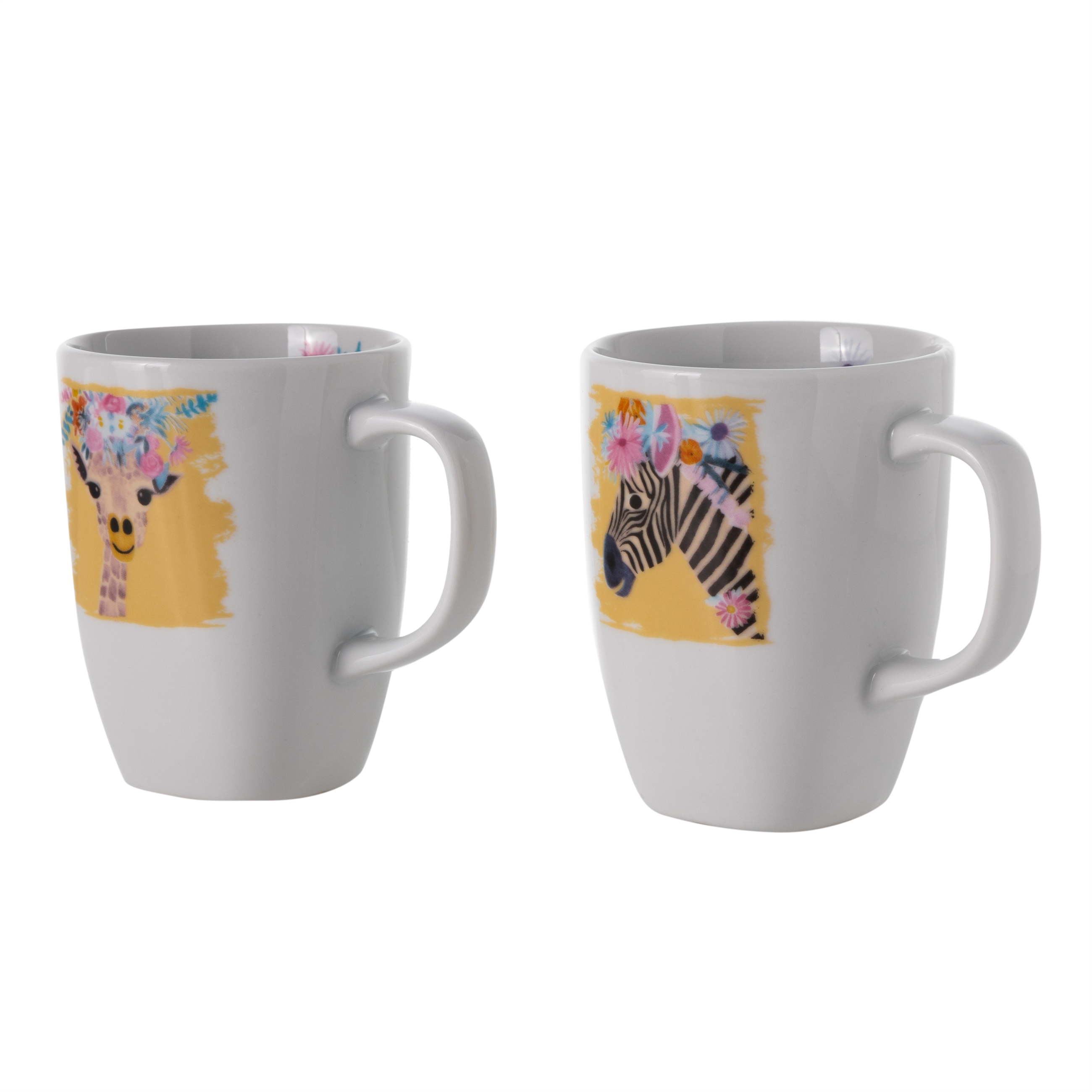 TROPICAL GIIRAFFE & ZEBRA 2'LI KUPA