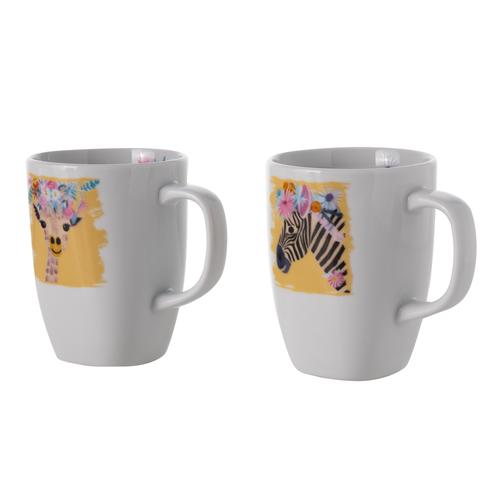  TROPICAL GIIRAFFE & ZEBRA 2'LI KUPA