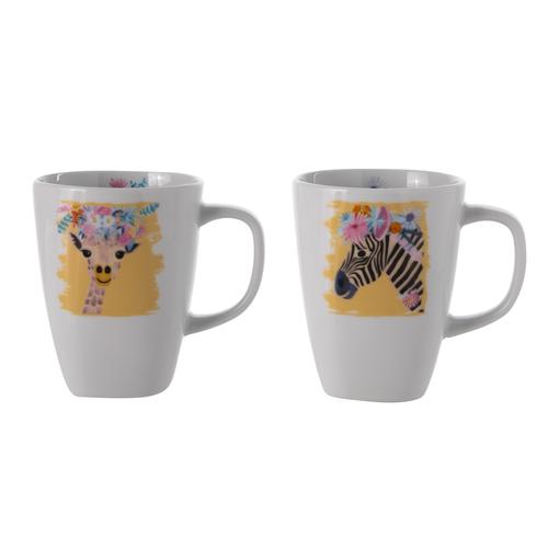  TROPICAL GIIRAFFE & ZEBRA 2'LI KUPA