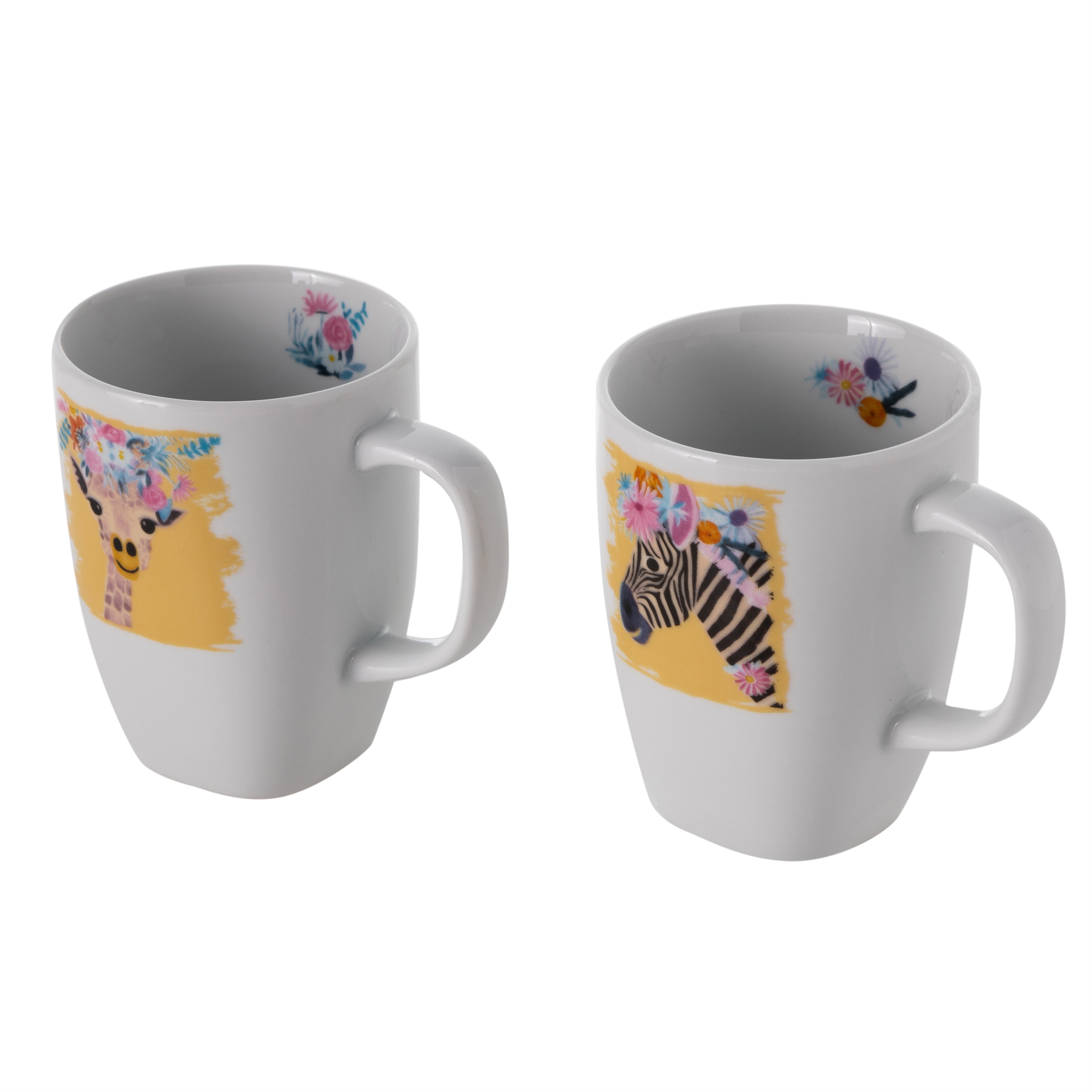 TROPICAL GIIRAFFE & ZEBRA 2'LI KUPA