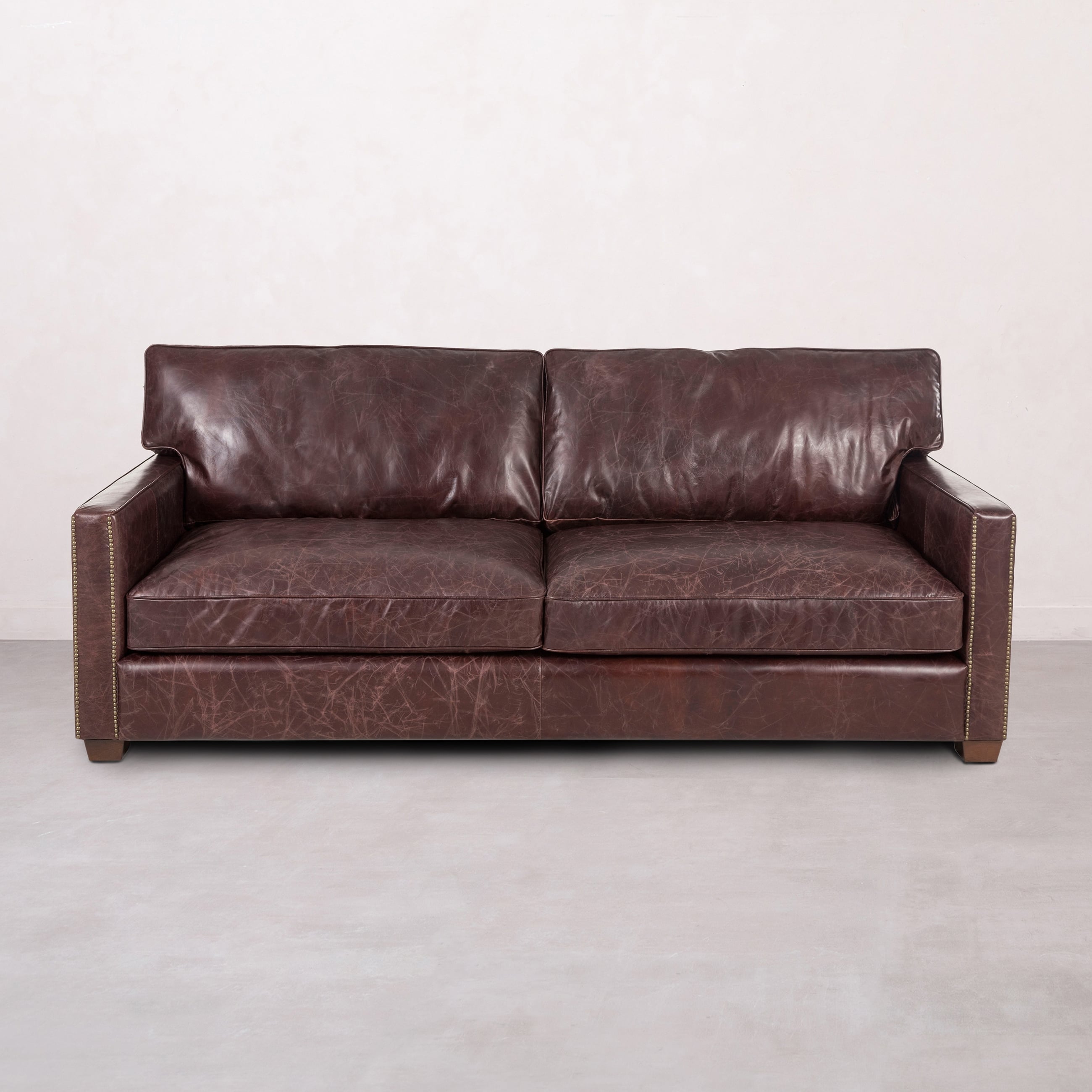 WILLIAM ÜÇLÜ DERİ KOLTUK BIKER TAN