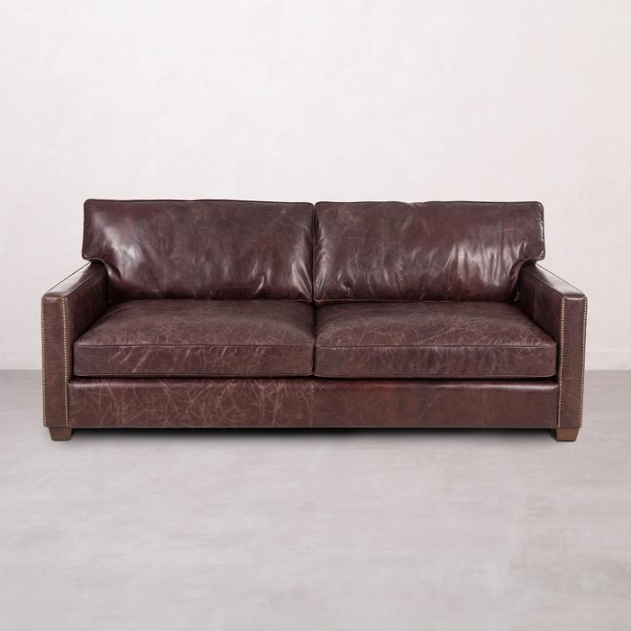 WILLIAM ÜÇLÜ DERİ KOLTUK BIKER TAN