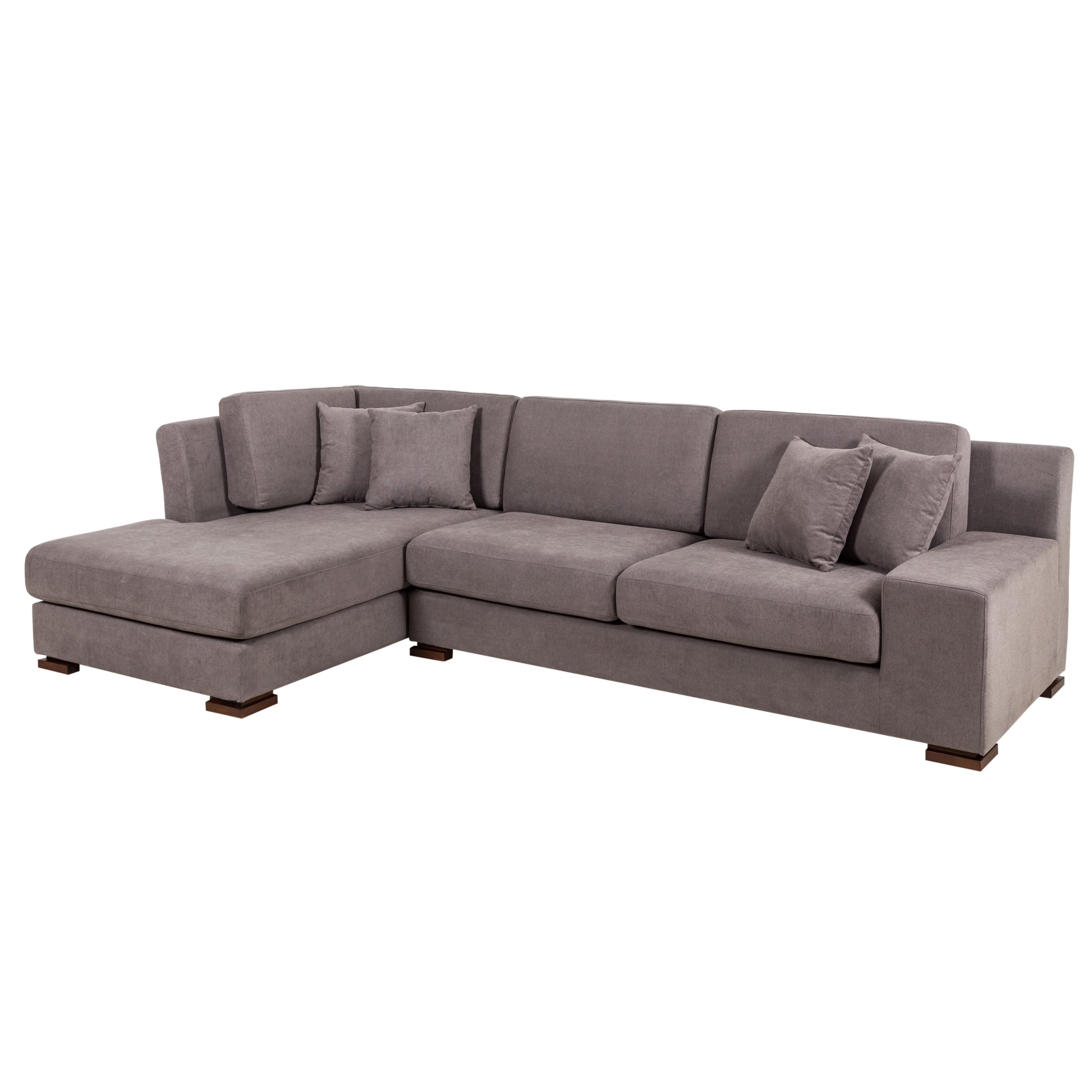 CAPRI GRİ AHŞAP AYAK L KOLTUK SAĞ