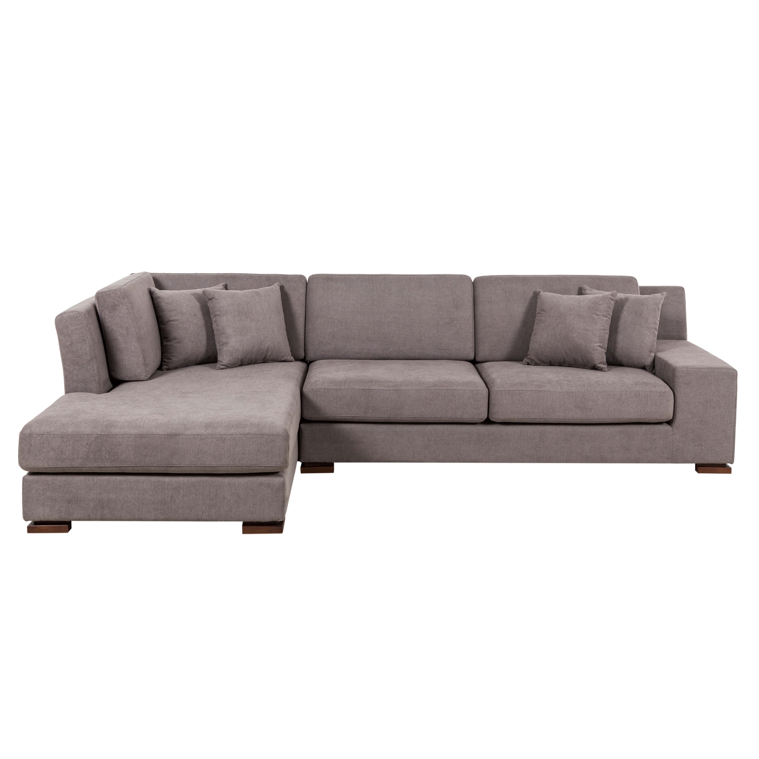 CAPRI GRİ AHŞAP AYAK L KOLTUK SAĞ