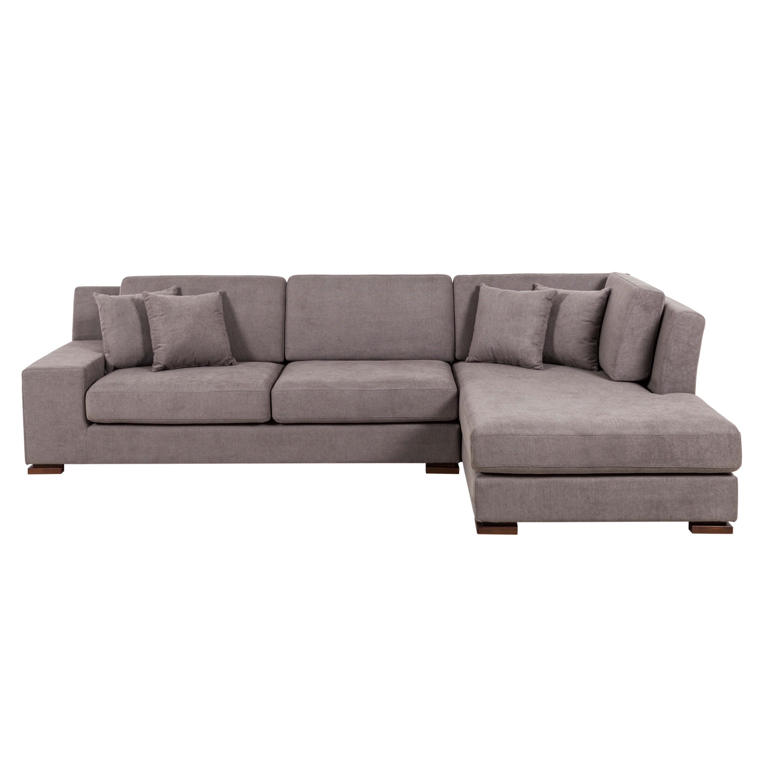 CAPRI GRİ AHŞAP AYAK L KOLTUK SOL