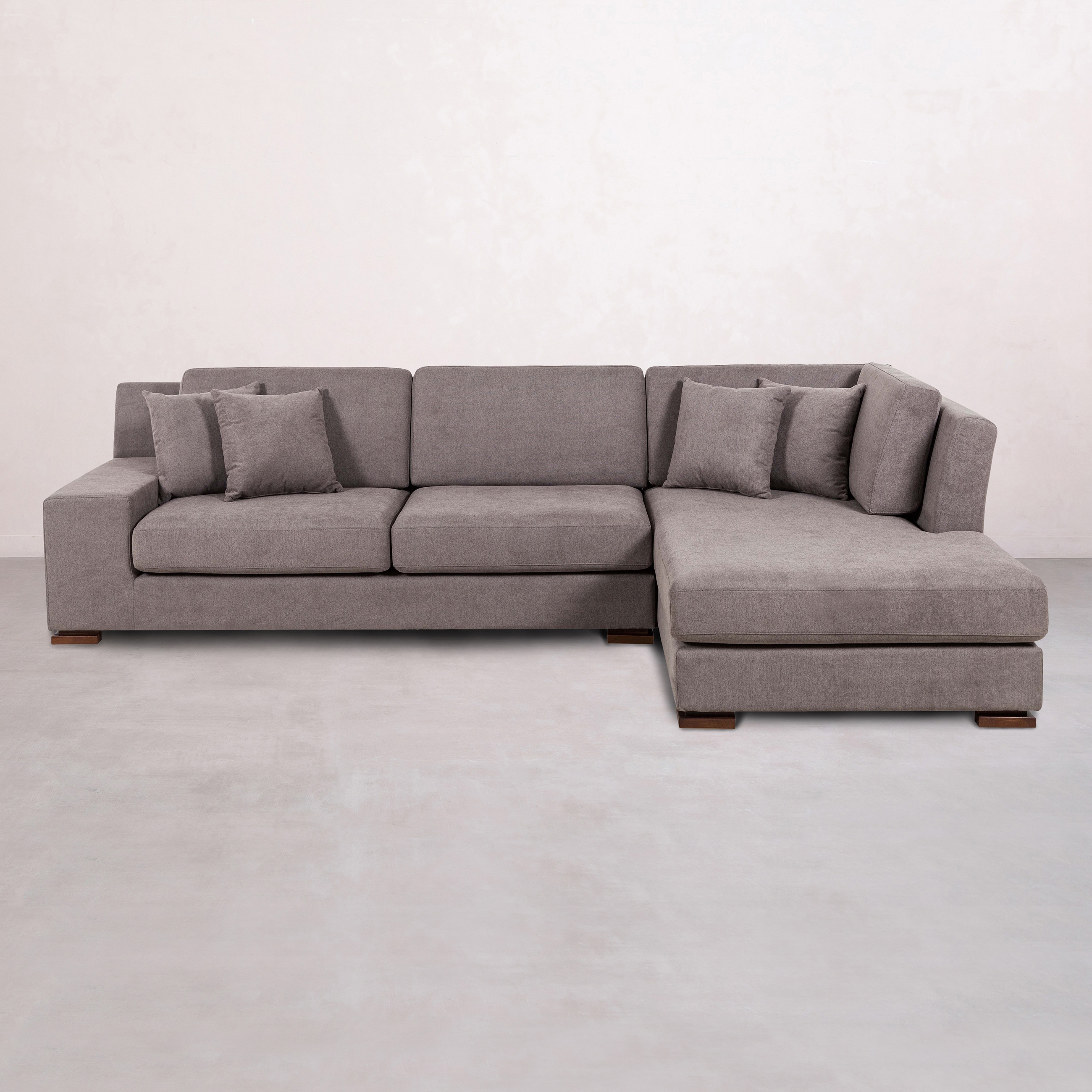 CAPRI GRİ AHŞAP AYAK L KOLTUK SOL