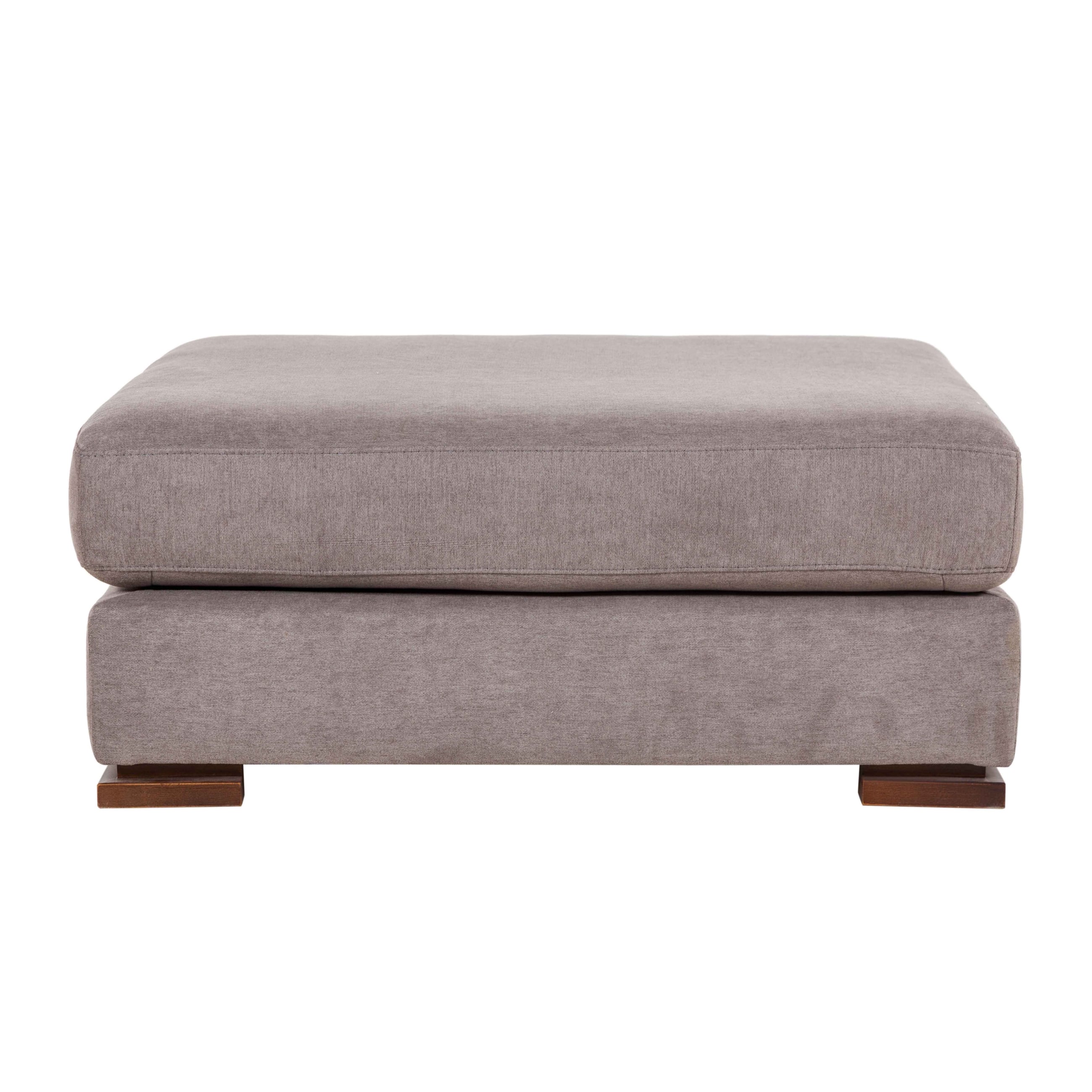 CAPRI GRİ AHŞAP AYAK PUF