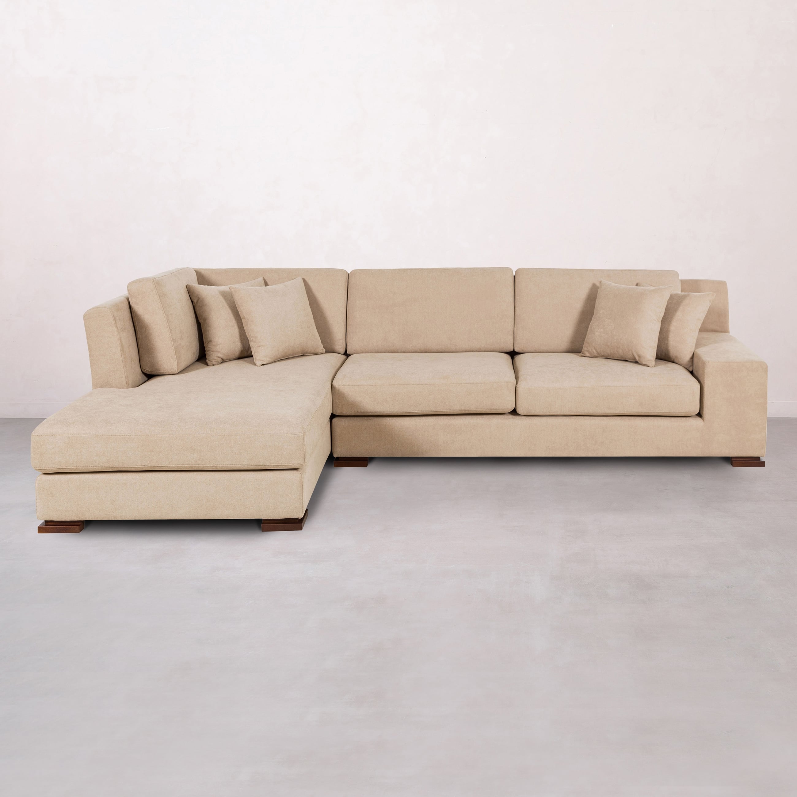 CAPRI BEJ AHŞAP AYAK L KOLTUK SAĞ