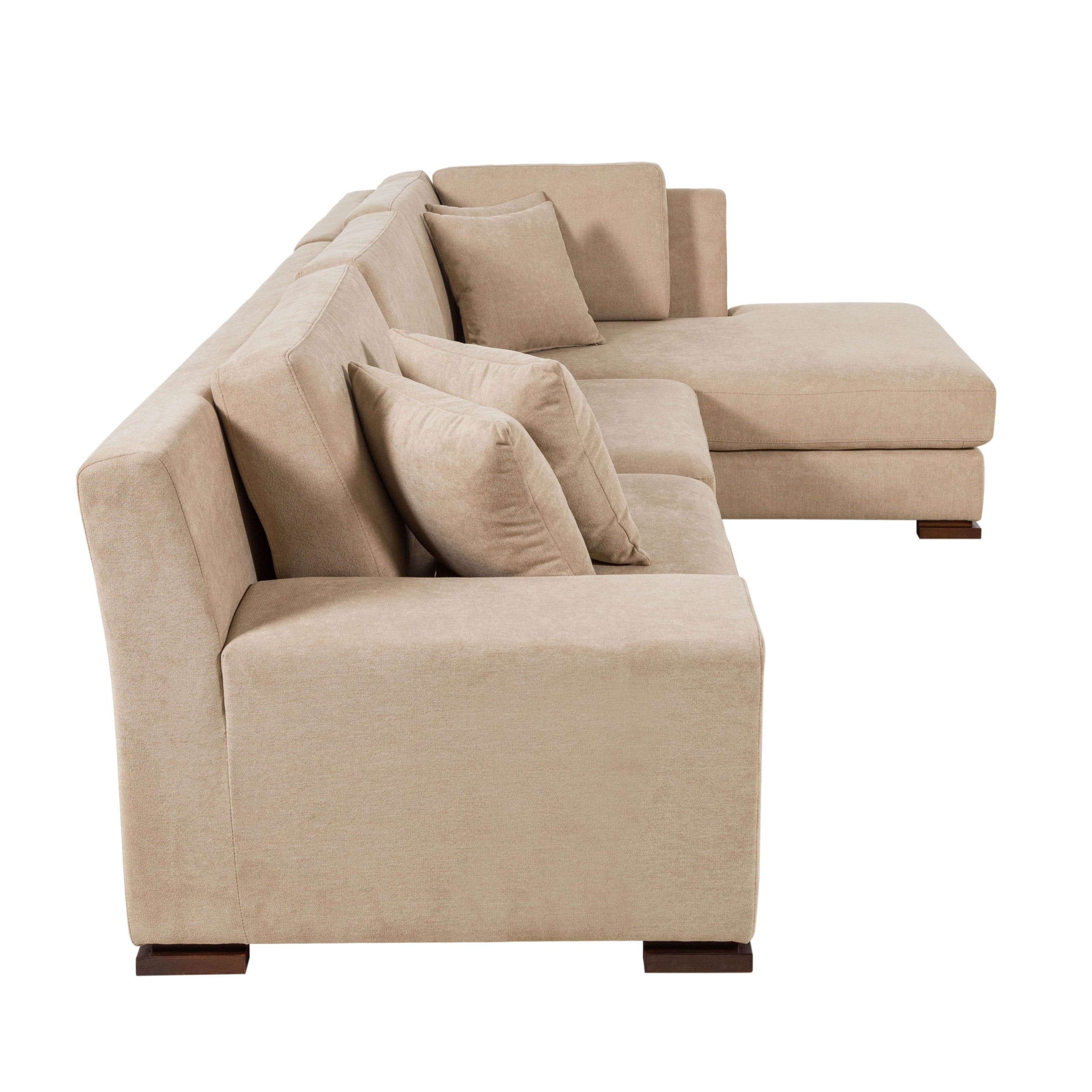 CAPRI BEJ AHŞAP AYAK L KOLTUK SOL