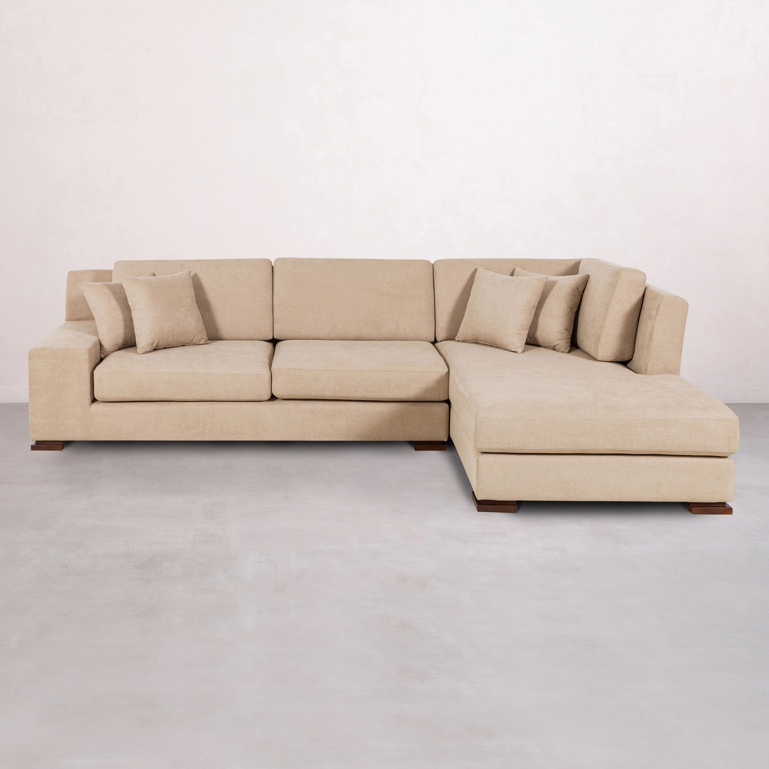 CAPRI BEJ AHŞAP AYAK L KOLTUK SOL