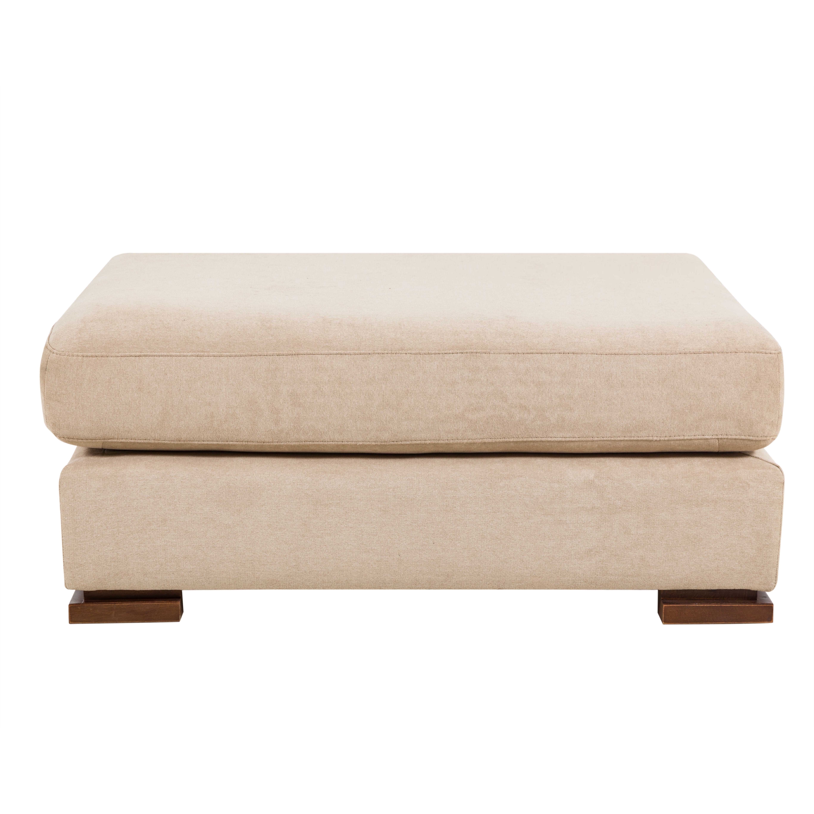 CAPRI AHŞAP AYAK PUF BEJ