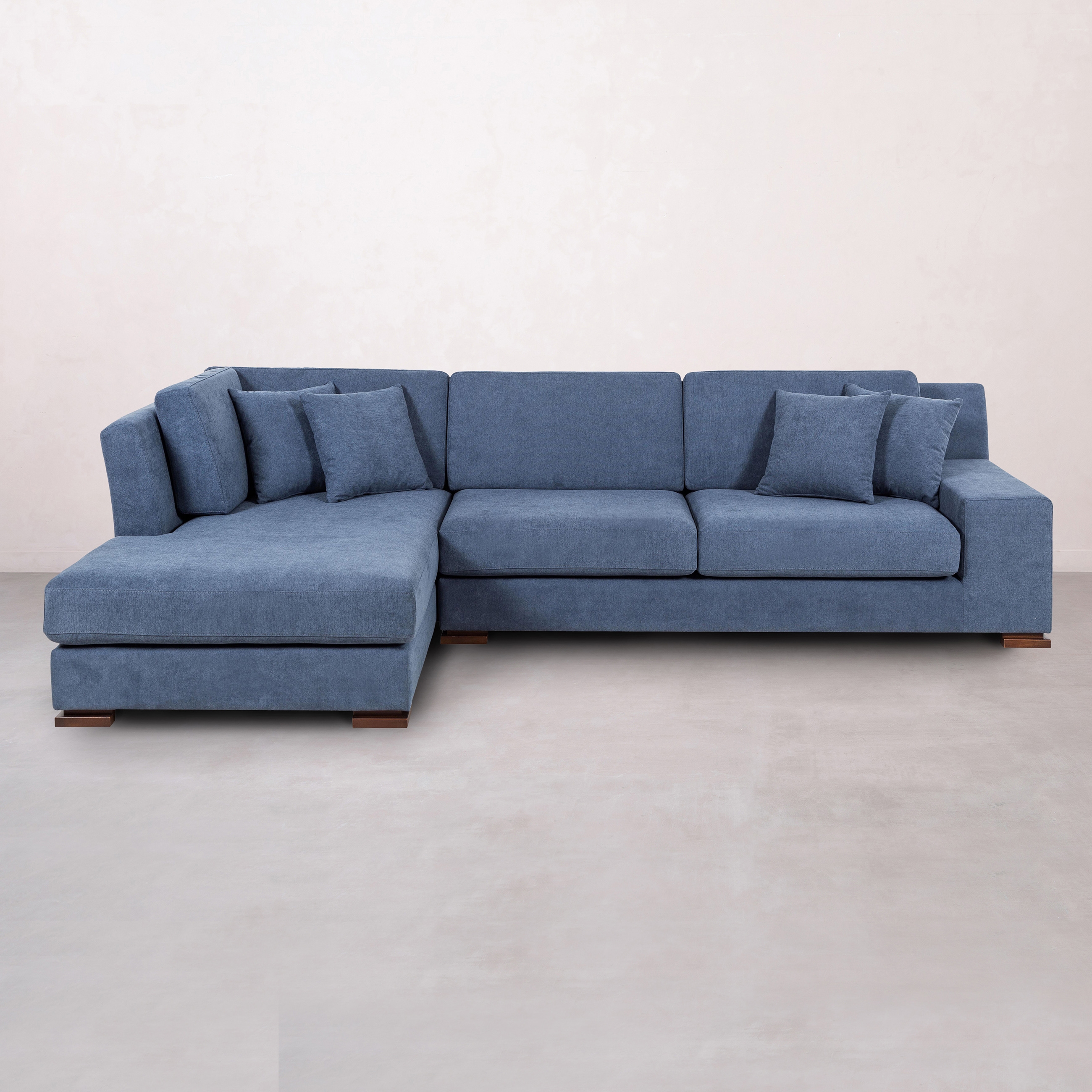 CAPRI LACİVERT AHŞAP AYAK L KOLTUK SAĞ