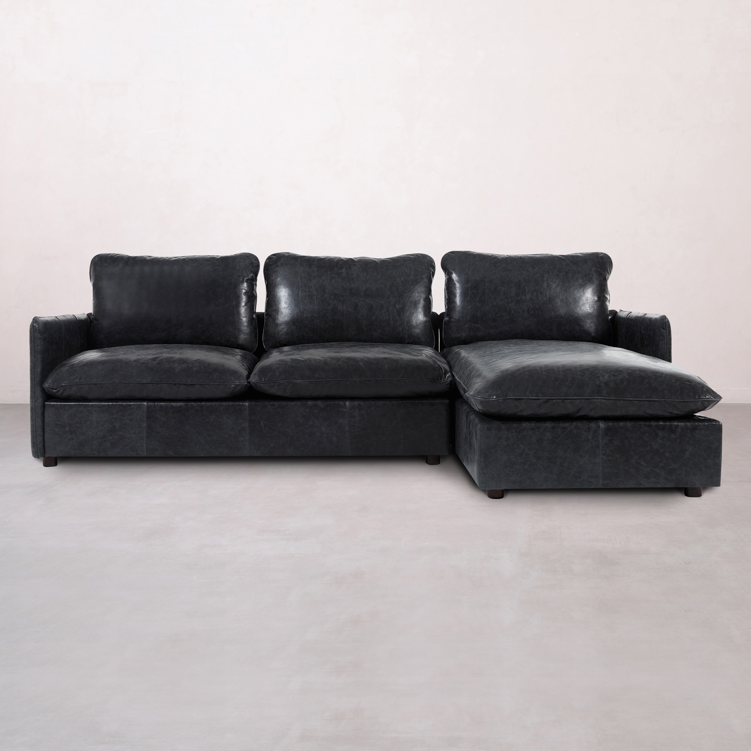 BALI DERİ L KOLTUK SOL SİYAH