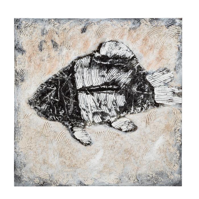 FOSSIL FISH YAĞLIBOYA TABLO 100X100CM