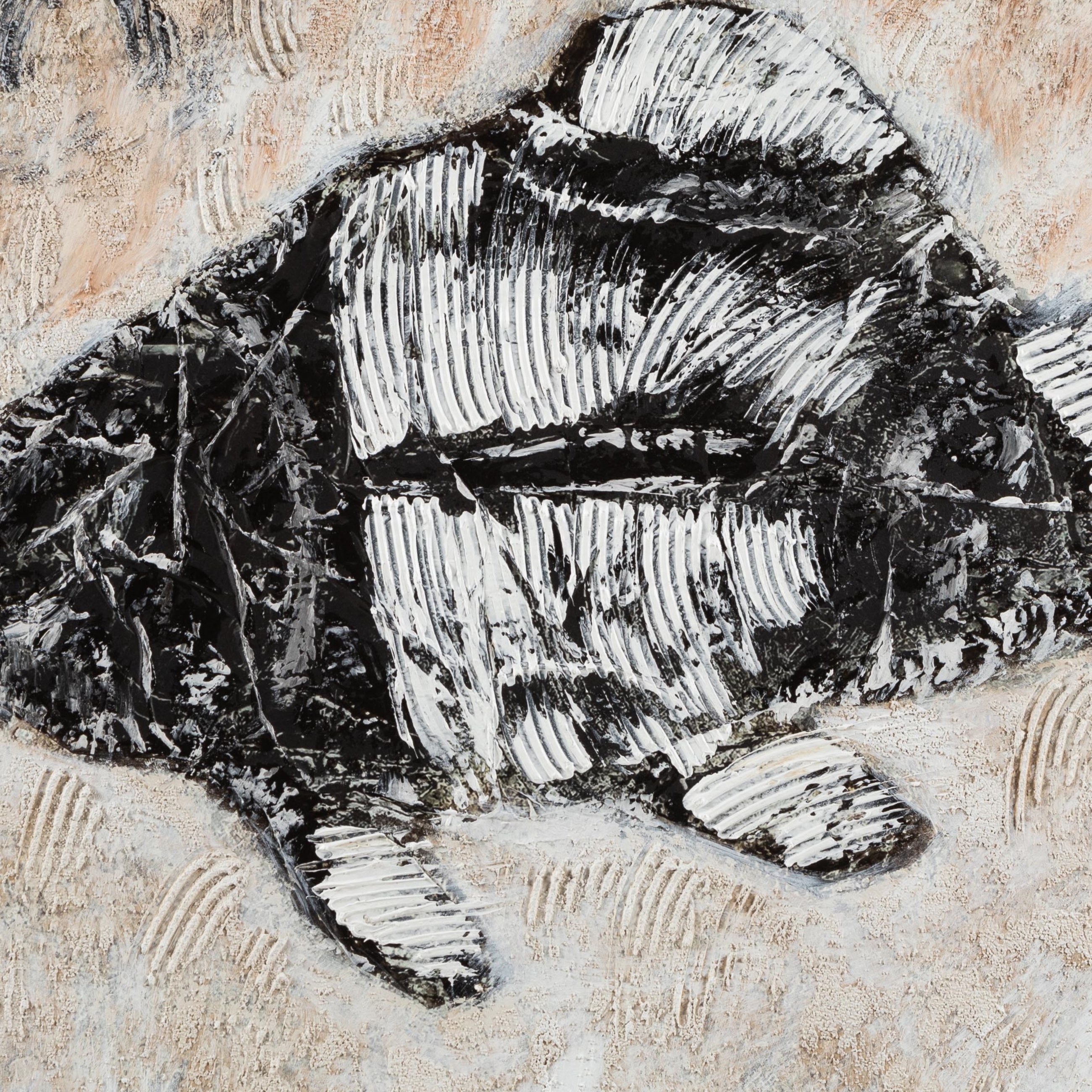 FOSSIL FISH YAĞLIBOYA TABLO 100X100CM
