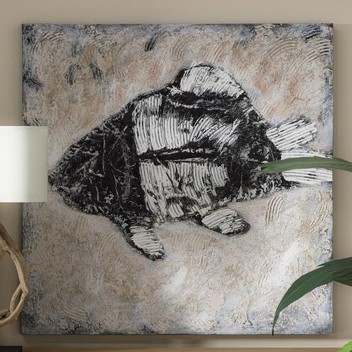 FOSSIL FISH YAĞLIBOYA TABLO 100X100CM