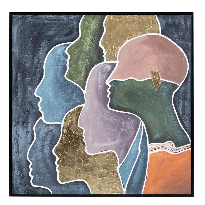 PERSONA ÇERÇEVELİ YAĞLIBOYA TABLO 103X103 CM