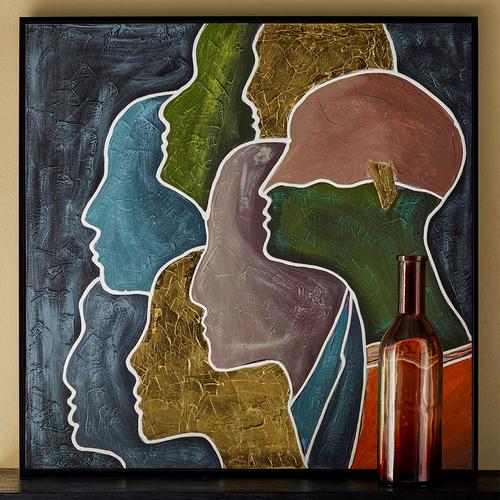 PERSONA ÇERÇEVELİ YAĞLIBOYA TABLO 103X103 CM