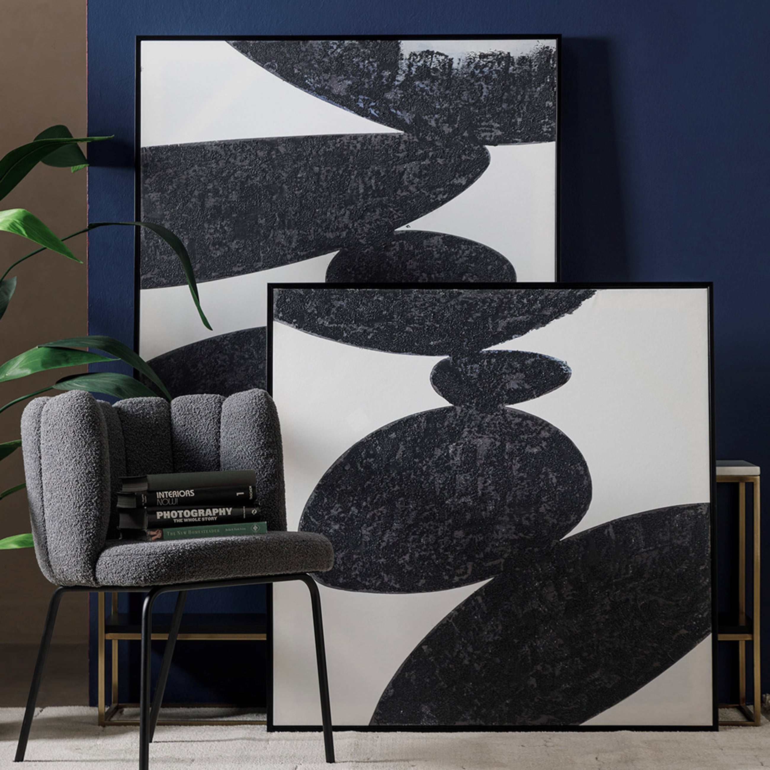 THAI STONE II ÇERÇEVELİ YAĞLIBOYA TABLO 100X100 CM